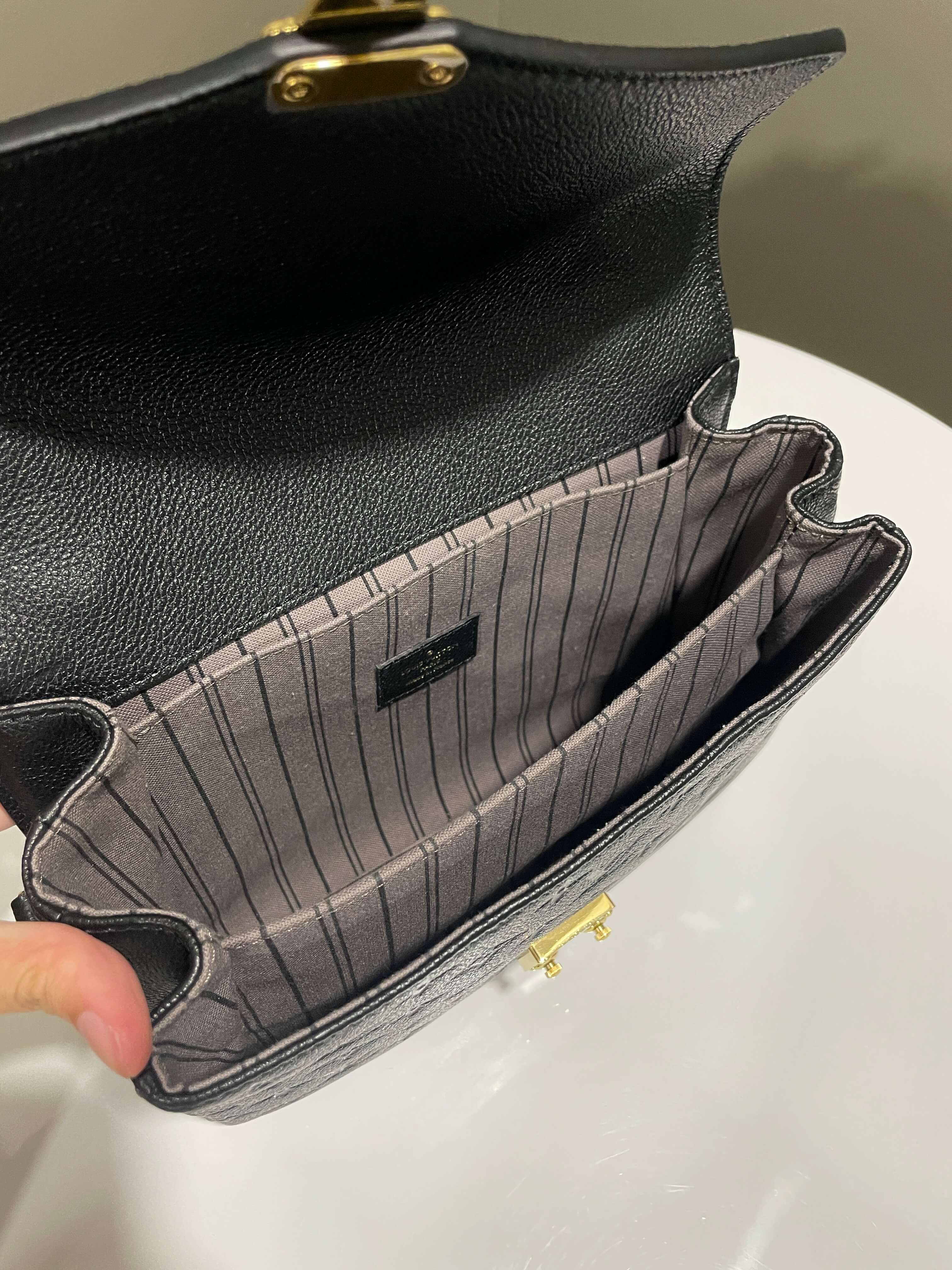 Louis Vuitton Pochette Metis Black Empreinte