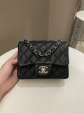Chanel Classic Quilted Mini Square Black Caviar