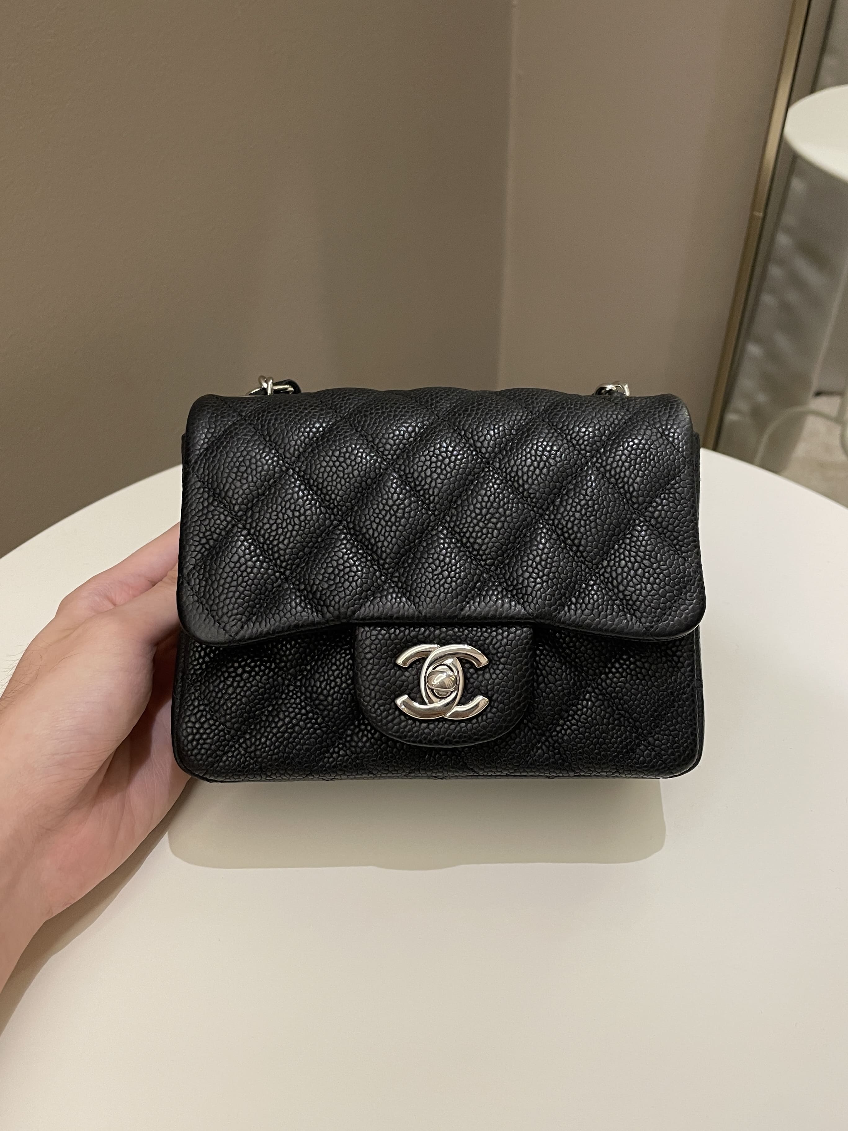 Chanel Classic Quilted Mini Square Black Caviar