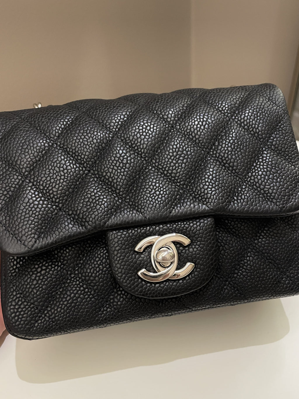 Chanel Classic Quilted Mini Square Black Caviar