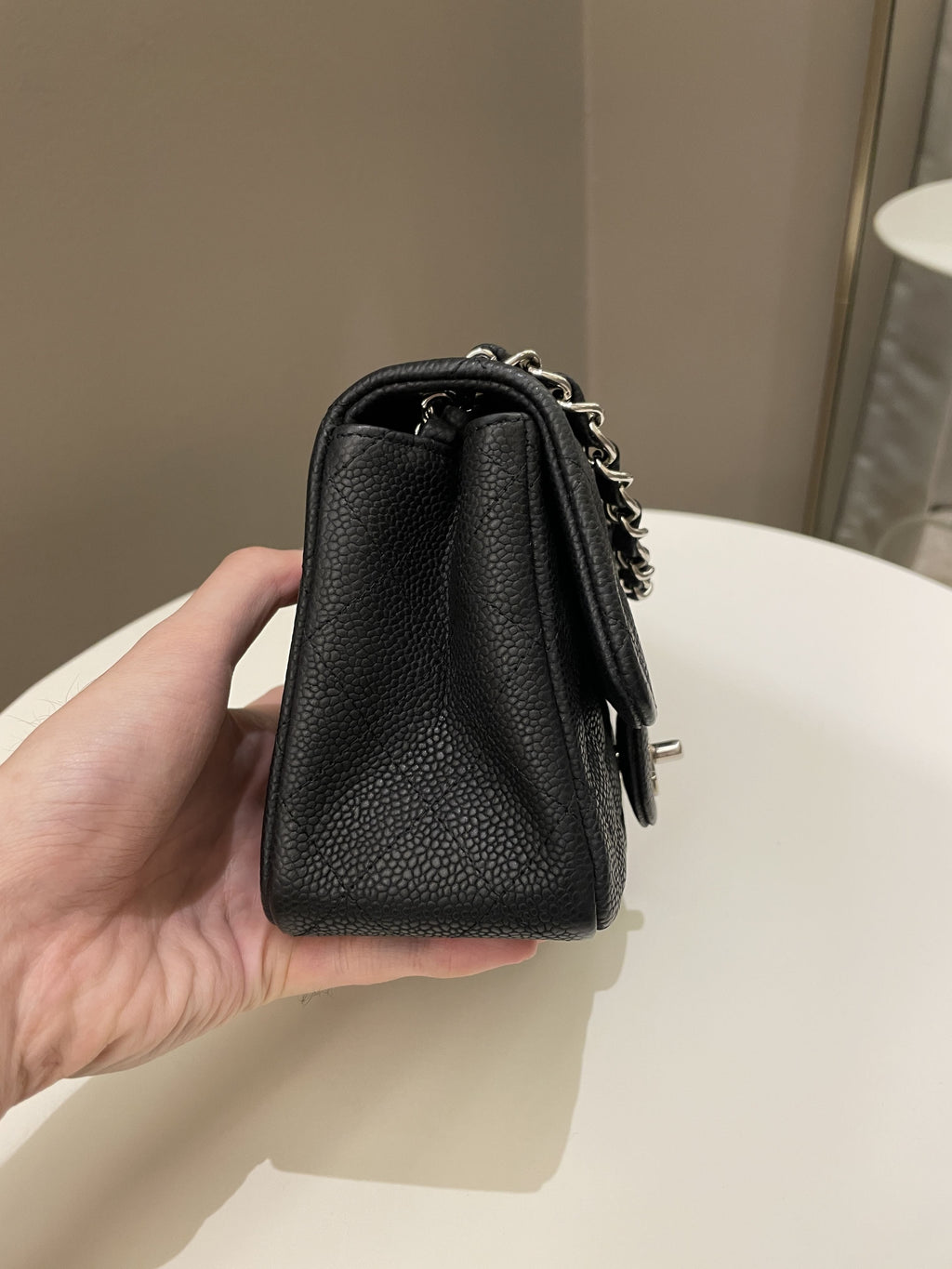 Chanel Classic Quilted Mini Square Black Caviar