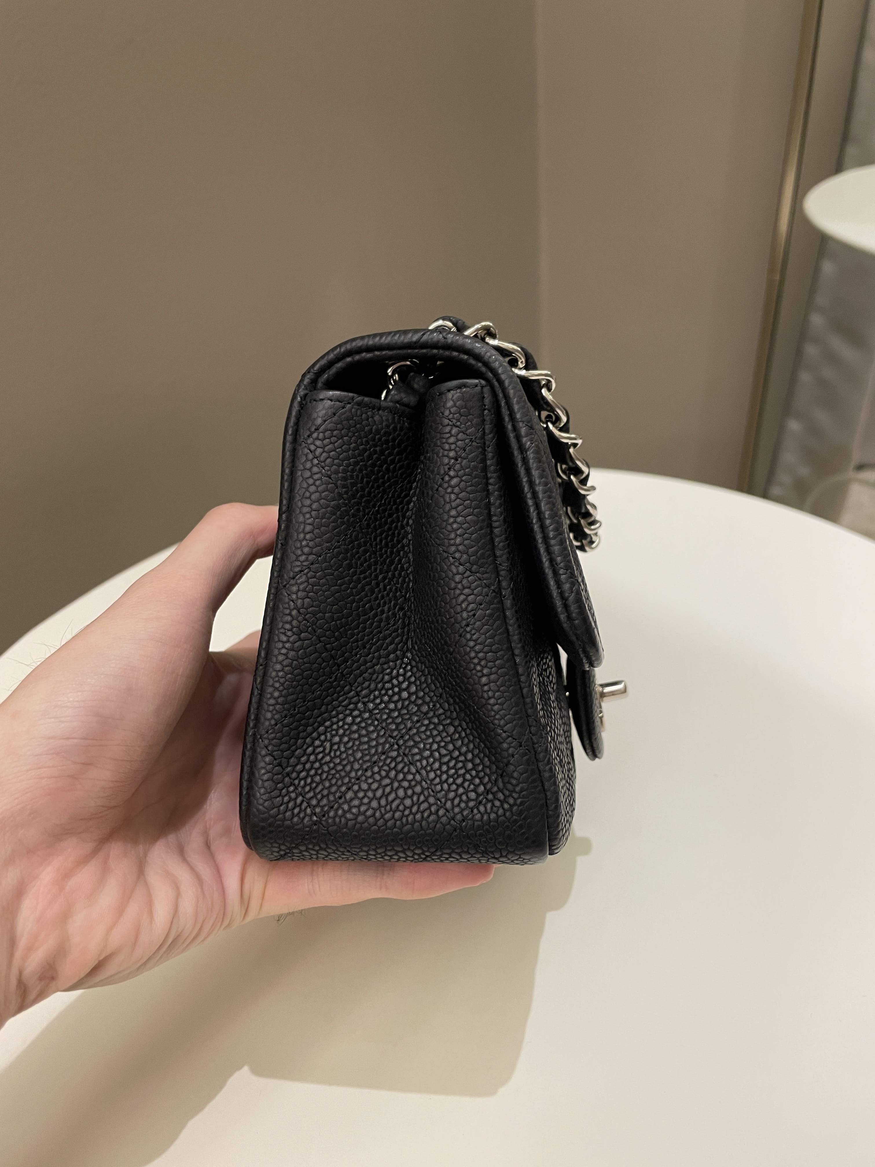 Chanel Classic Quilted Mini Square Black Caviar