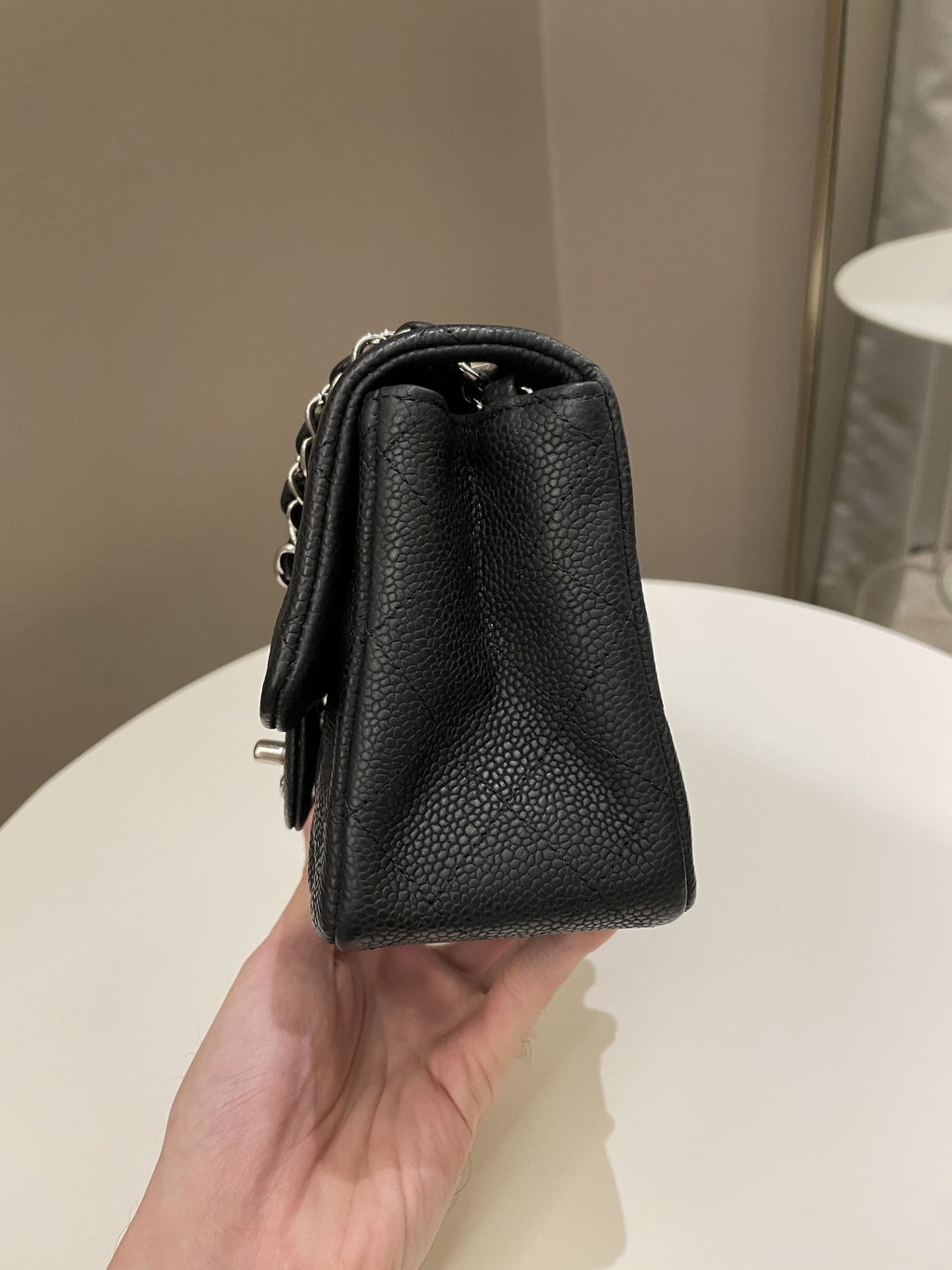 Chanel Classic Quilted Mini Square Black Caviar