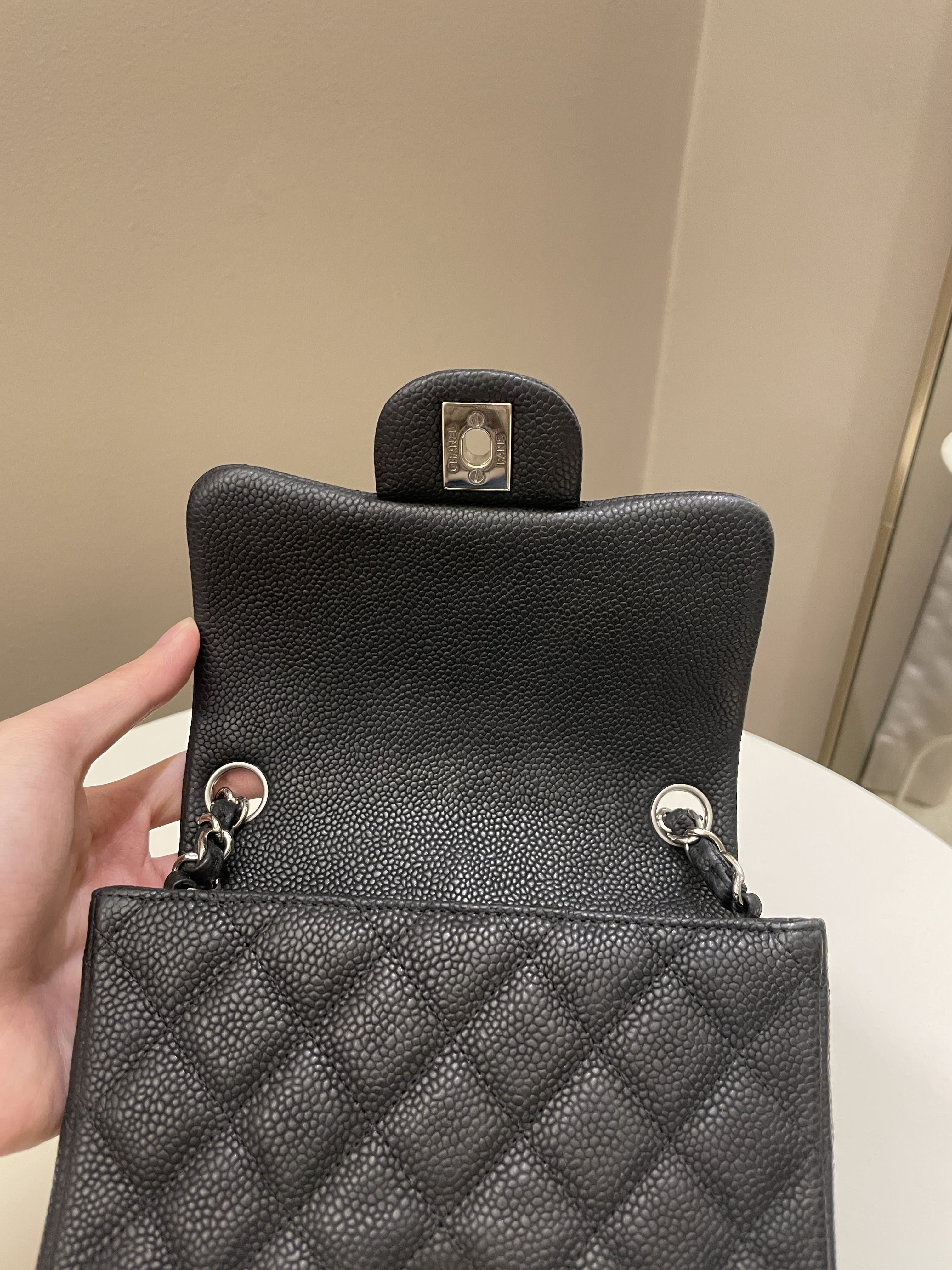 Chanel Classic Quilted Mini Square Black Caviar