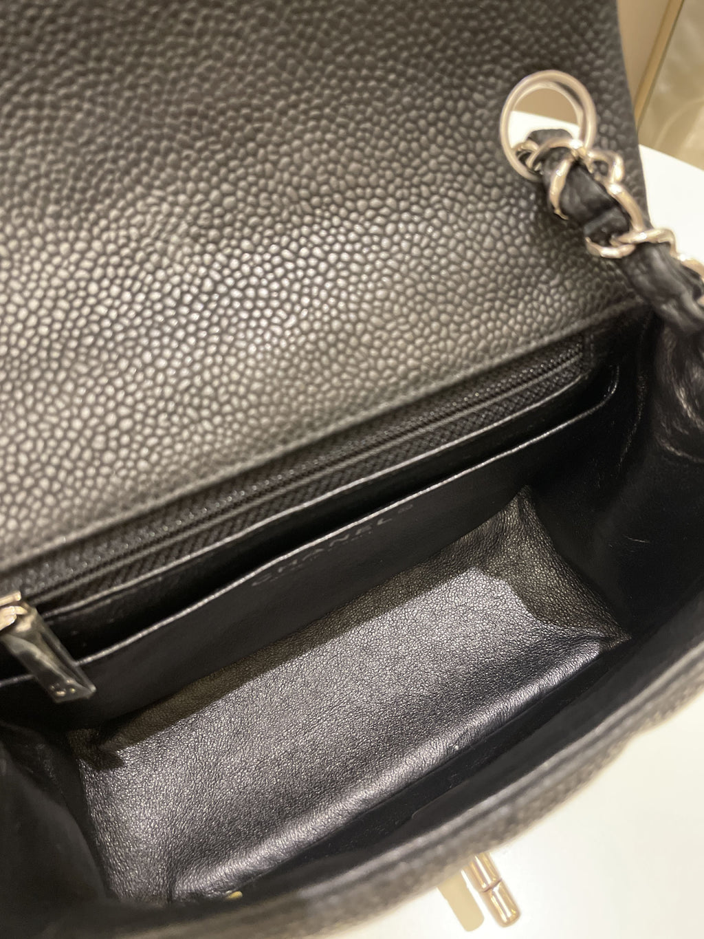 Chanel Classic Quilted Mini Square Black Caviar