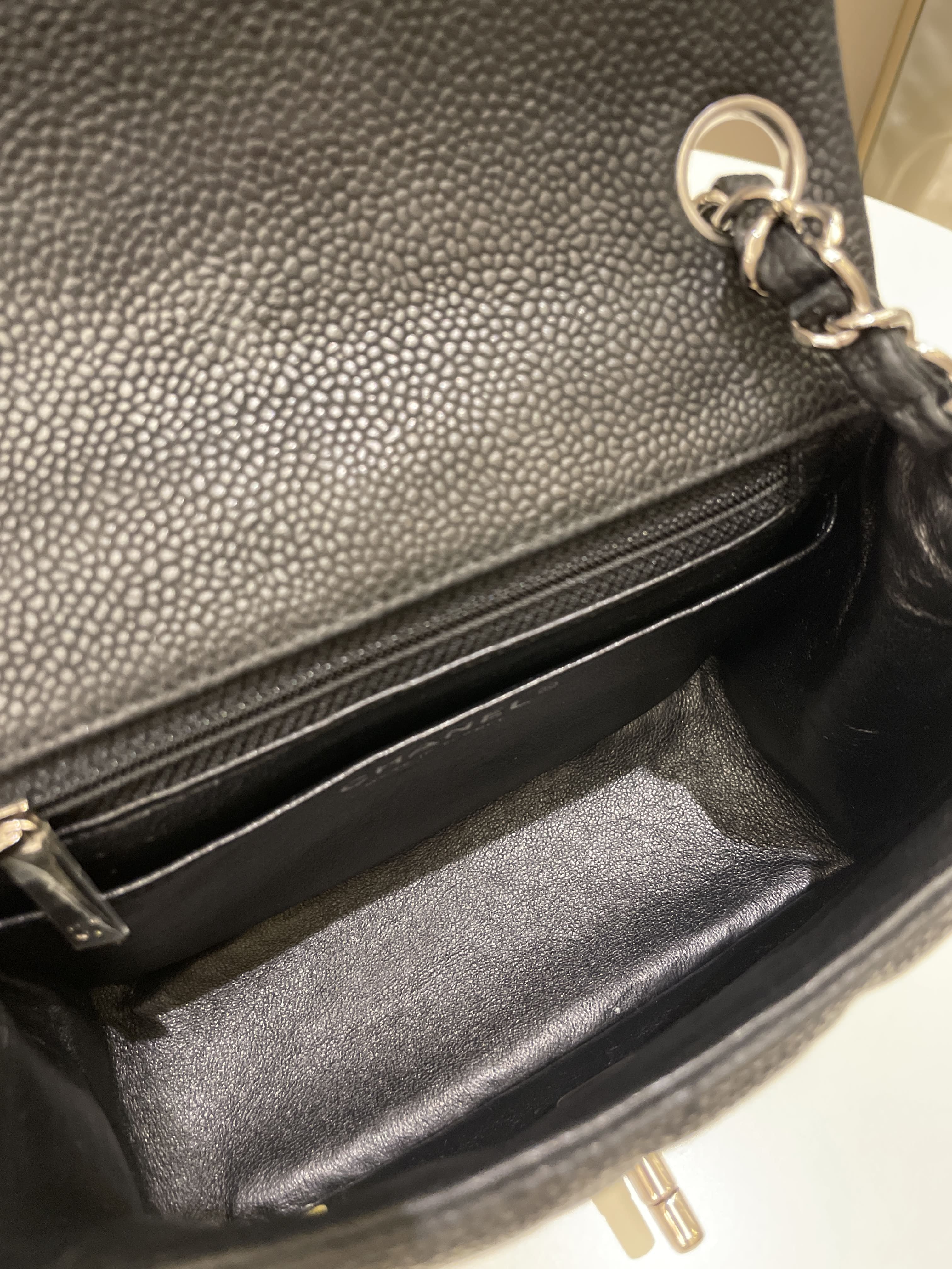 Chanel Classic Quilted Mini Square Black Caviar