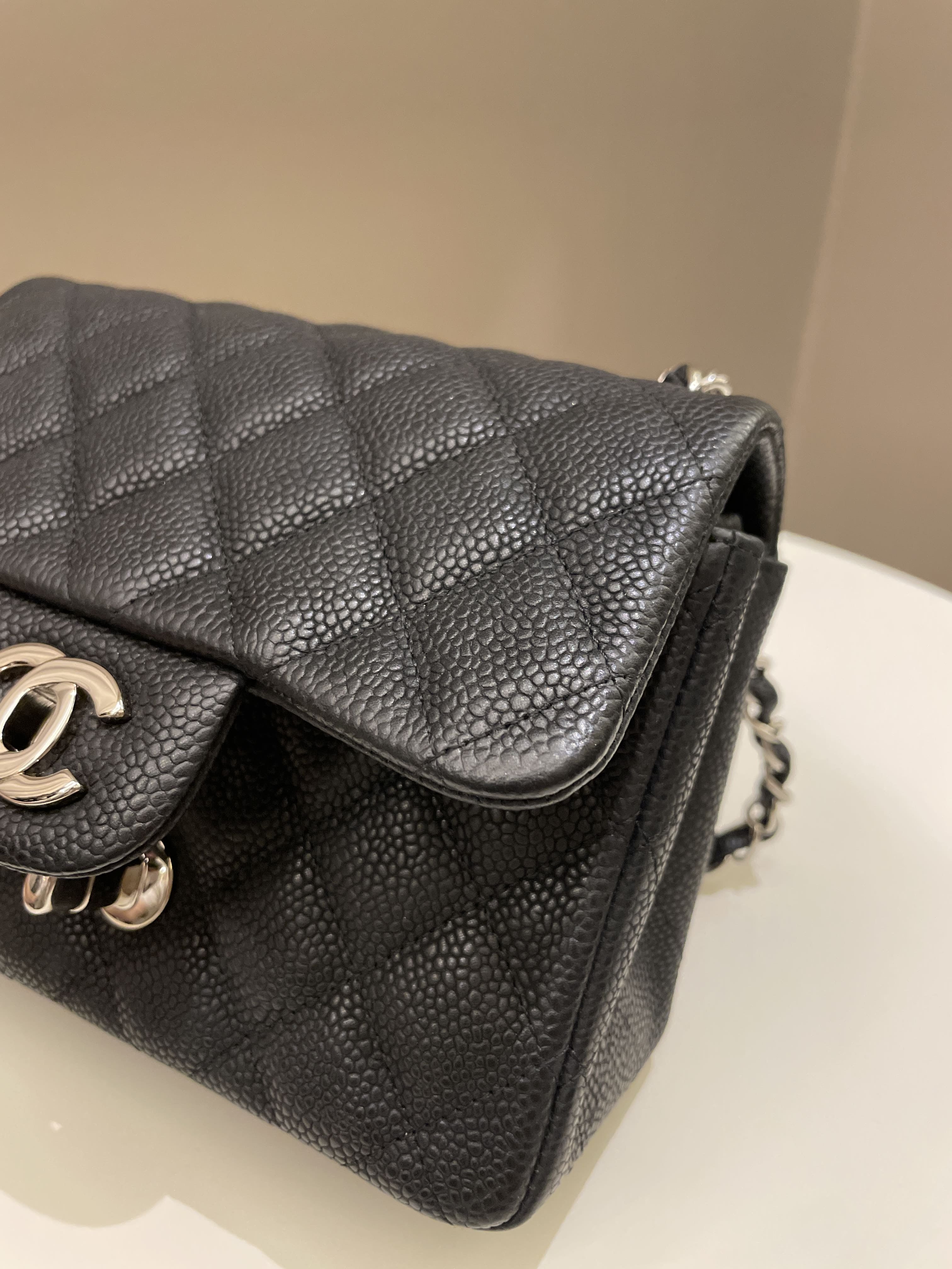 Chanel Classic Quilted Mini Square Black Caviar