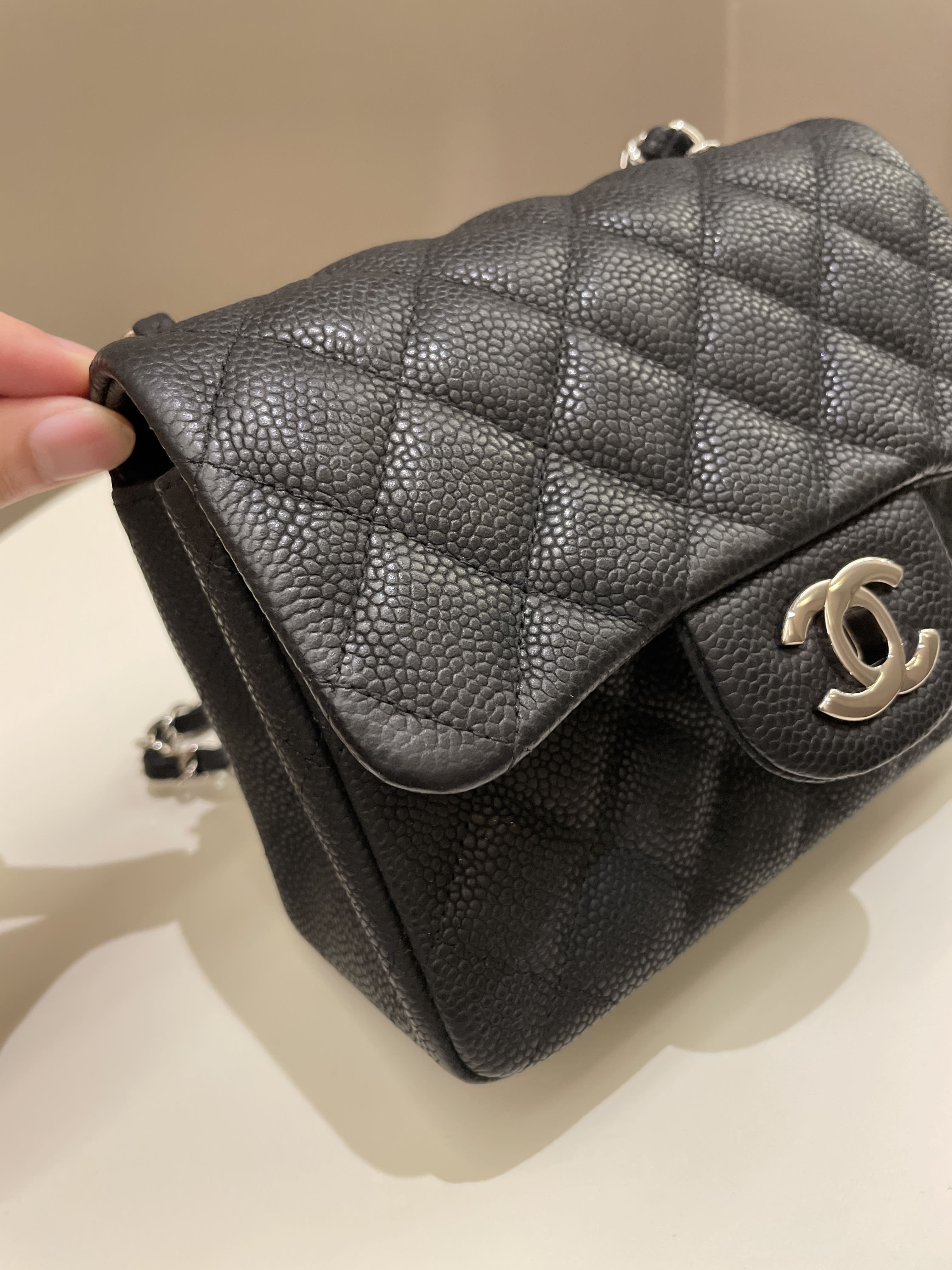 Chanel Classic Quilted Mini Square Black Caviar