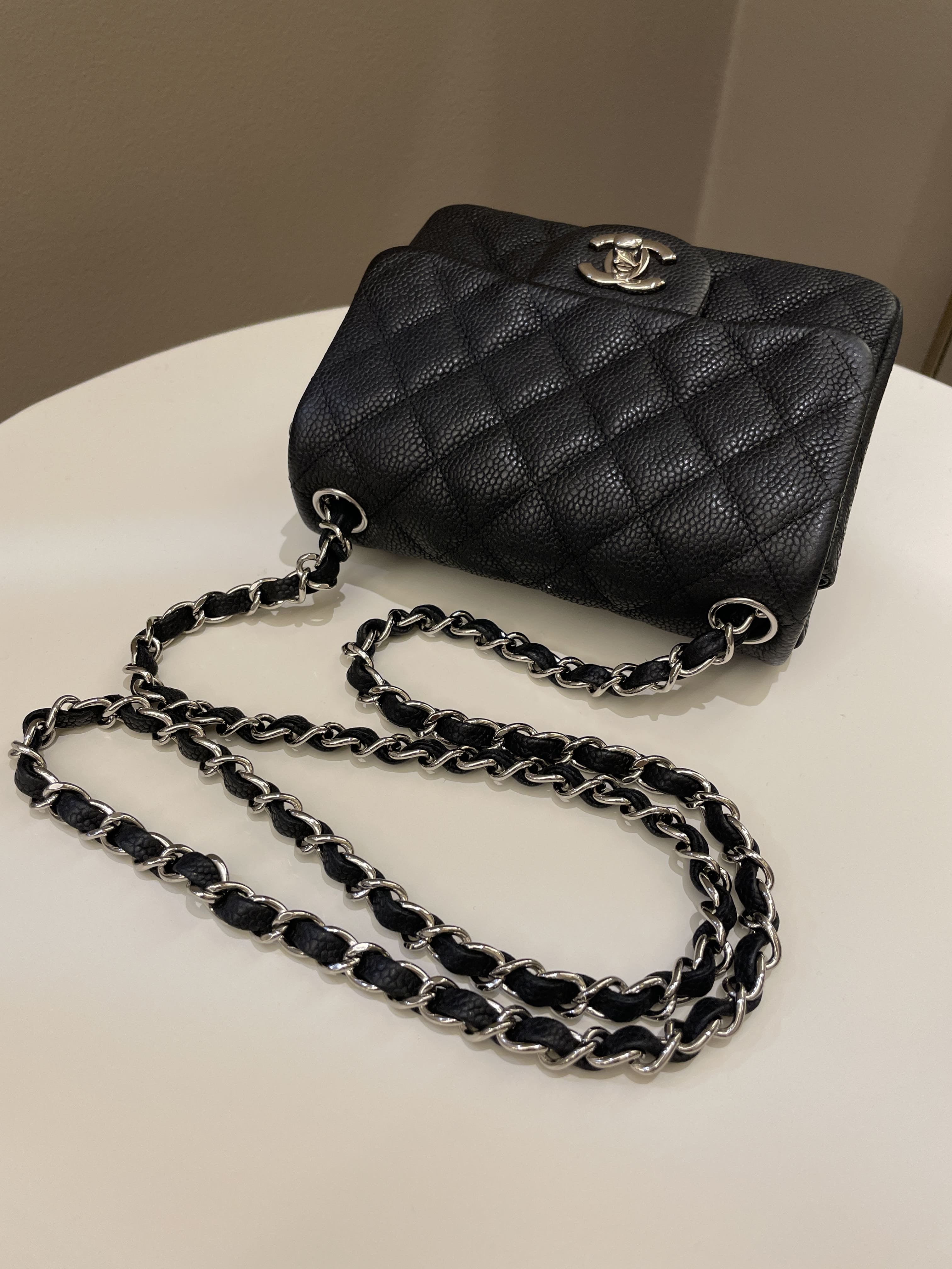 Chanel Classic Quilted Mini Square Black Caviar