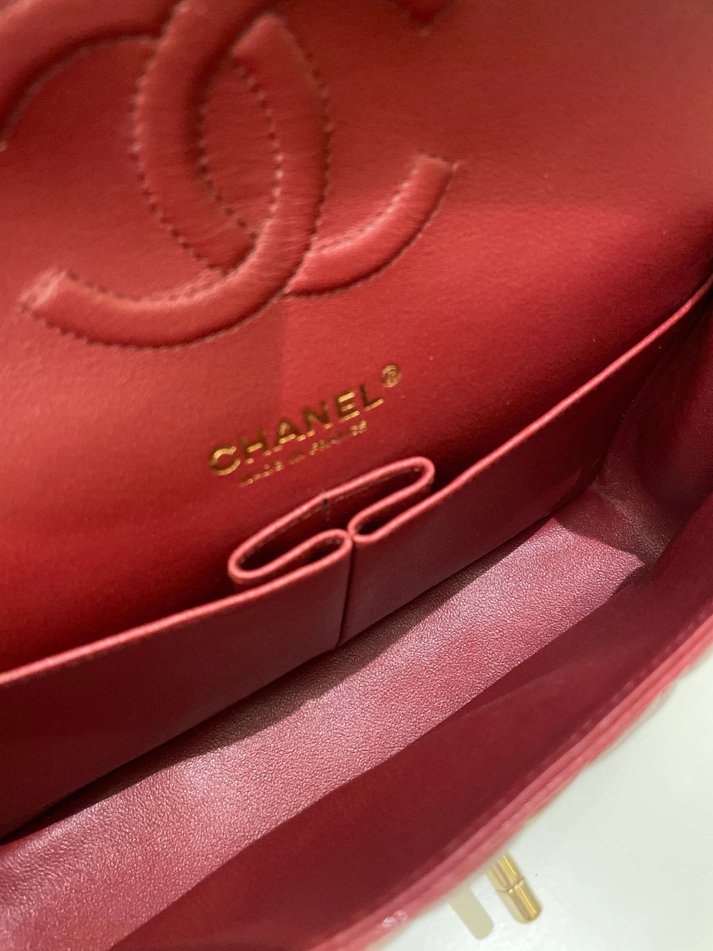 Chanel 19B Classic Medium Double Flap Burgundy Wine Caviar