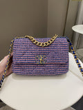 Chanel 19 Flap Bag Blue / Pink Tweed