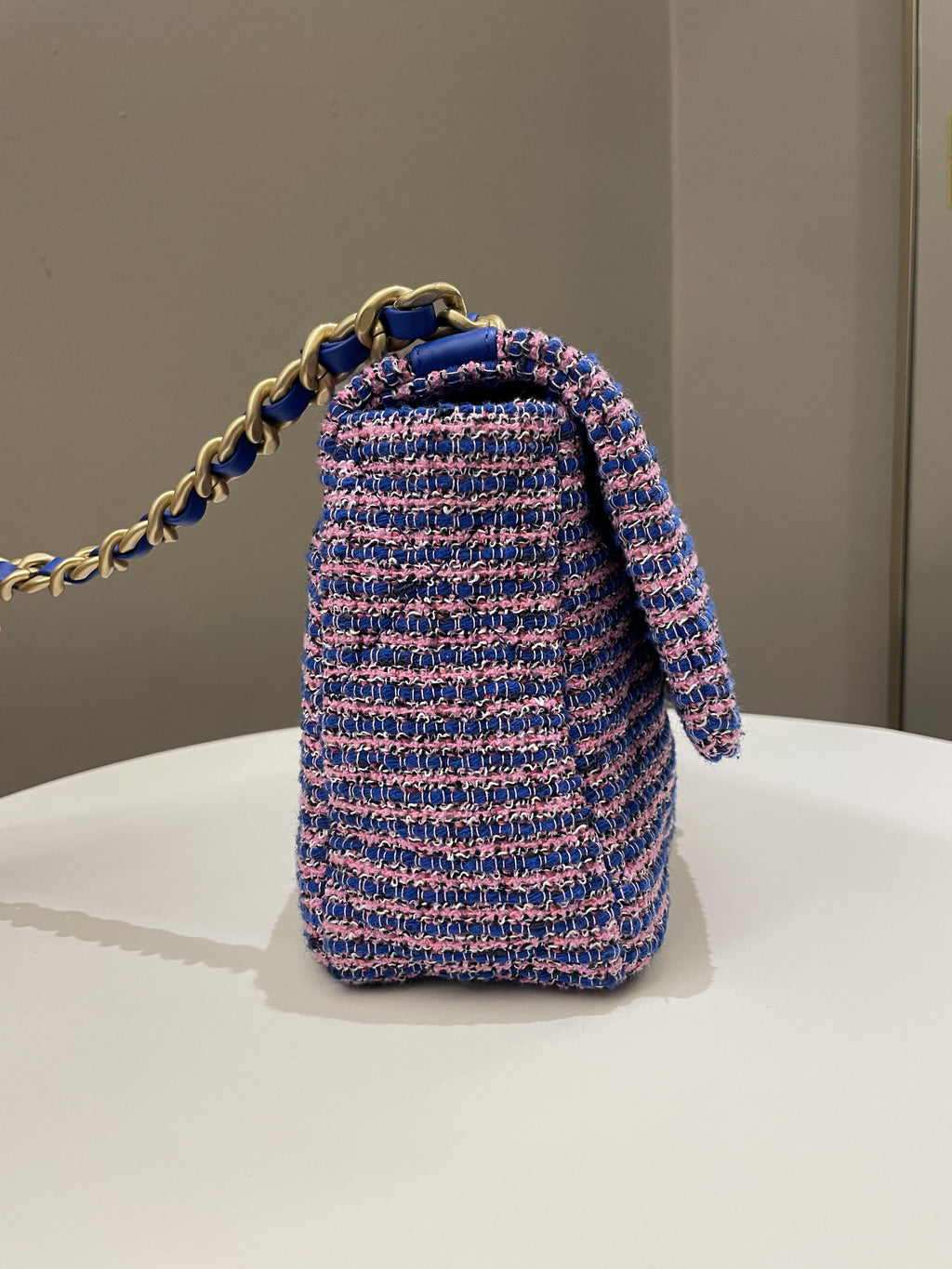 Chanel 19 Flap Bag Blue / Pink Tweed