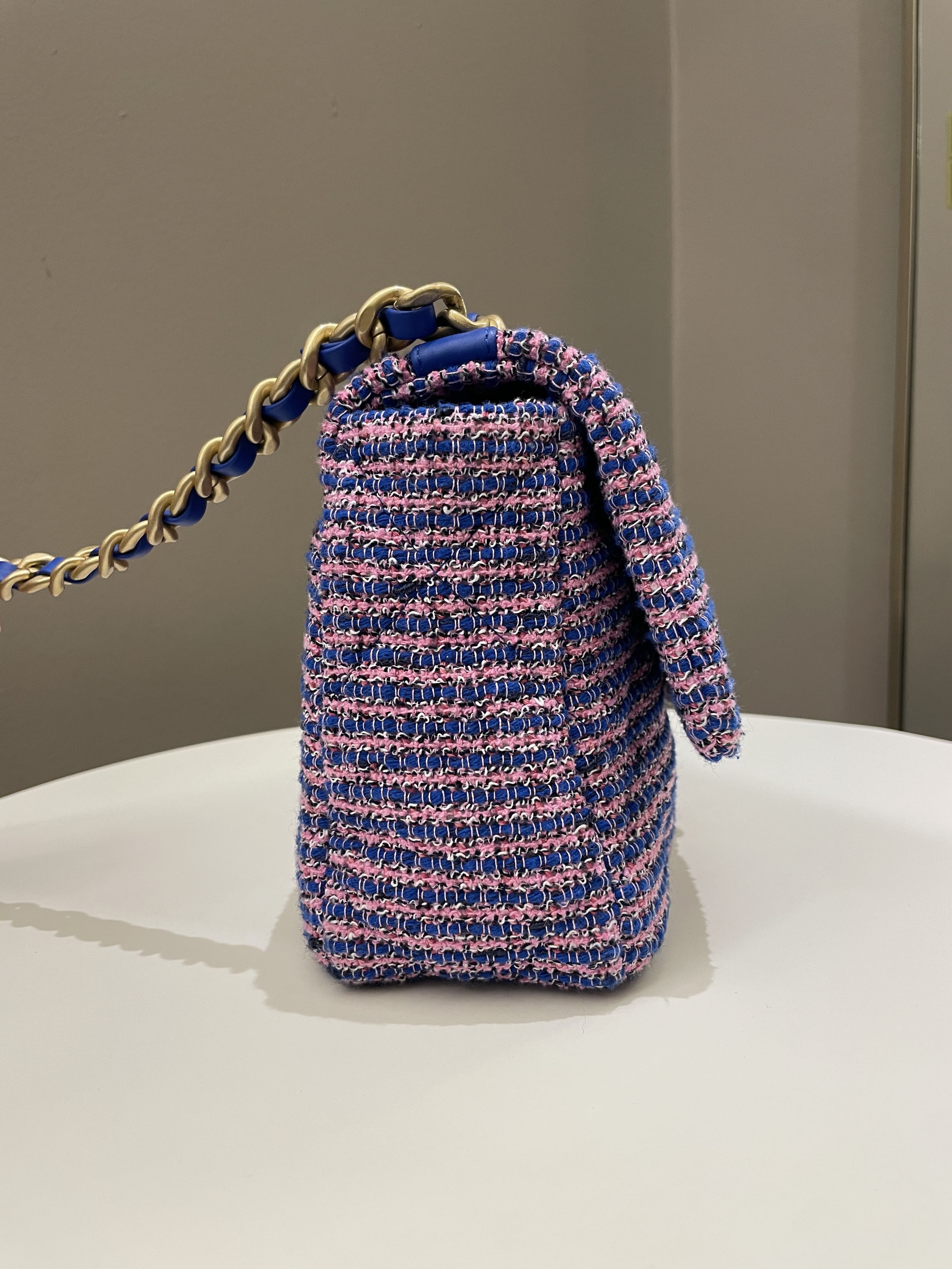Chanel 19 Flap Bag Blue / Pink Tweed