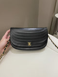 Chanel Vintage Crossbody Flap Bag Black Lambskin