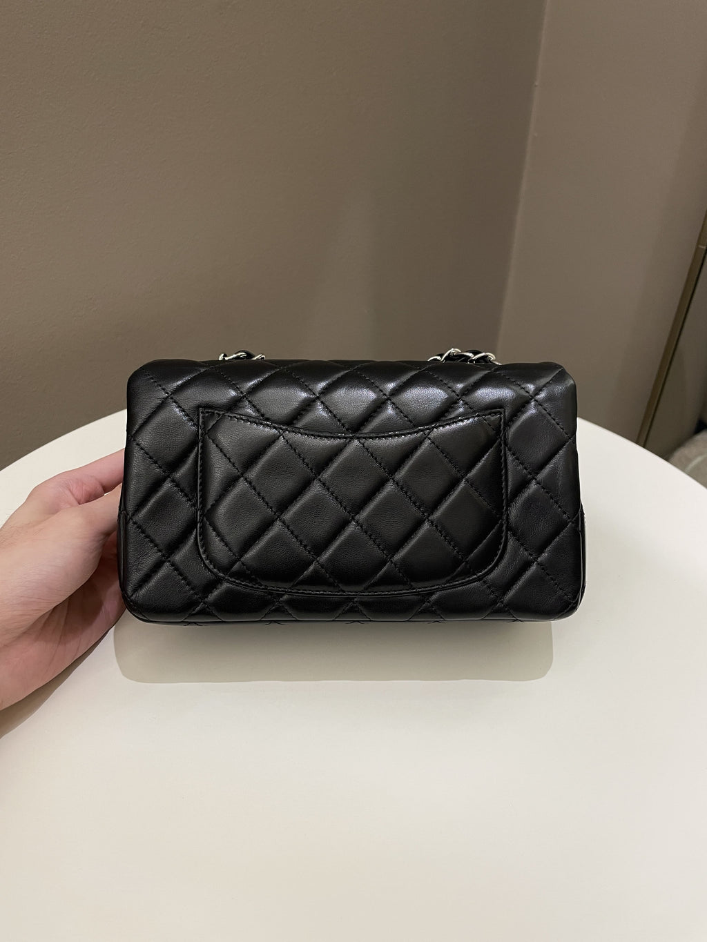 Chanel Classic Quilted Mini Rectangular Black Lambskin