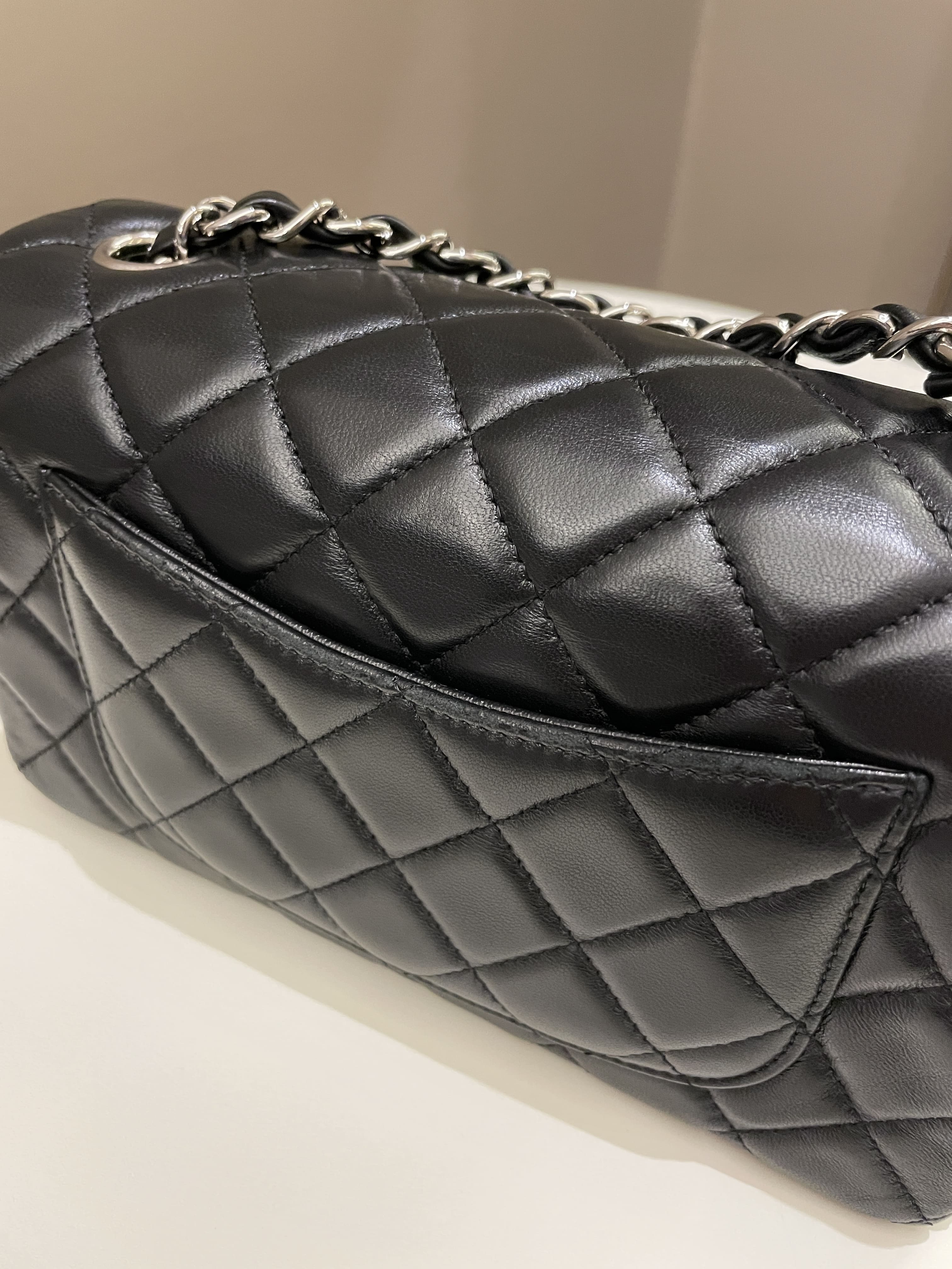Chanel Classic Quilted Mini Rectangular Black Lambskin