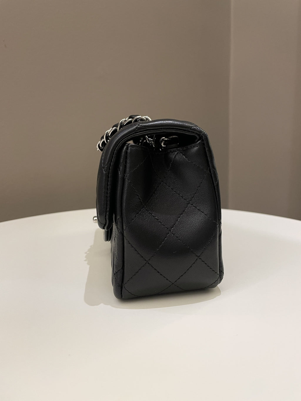 Chanel Classic Quilted Mini Rectangular Black Lambskin