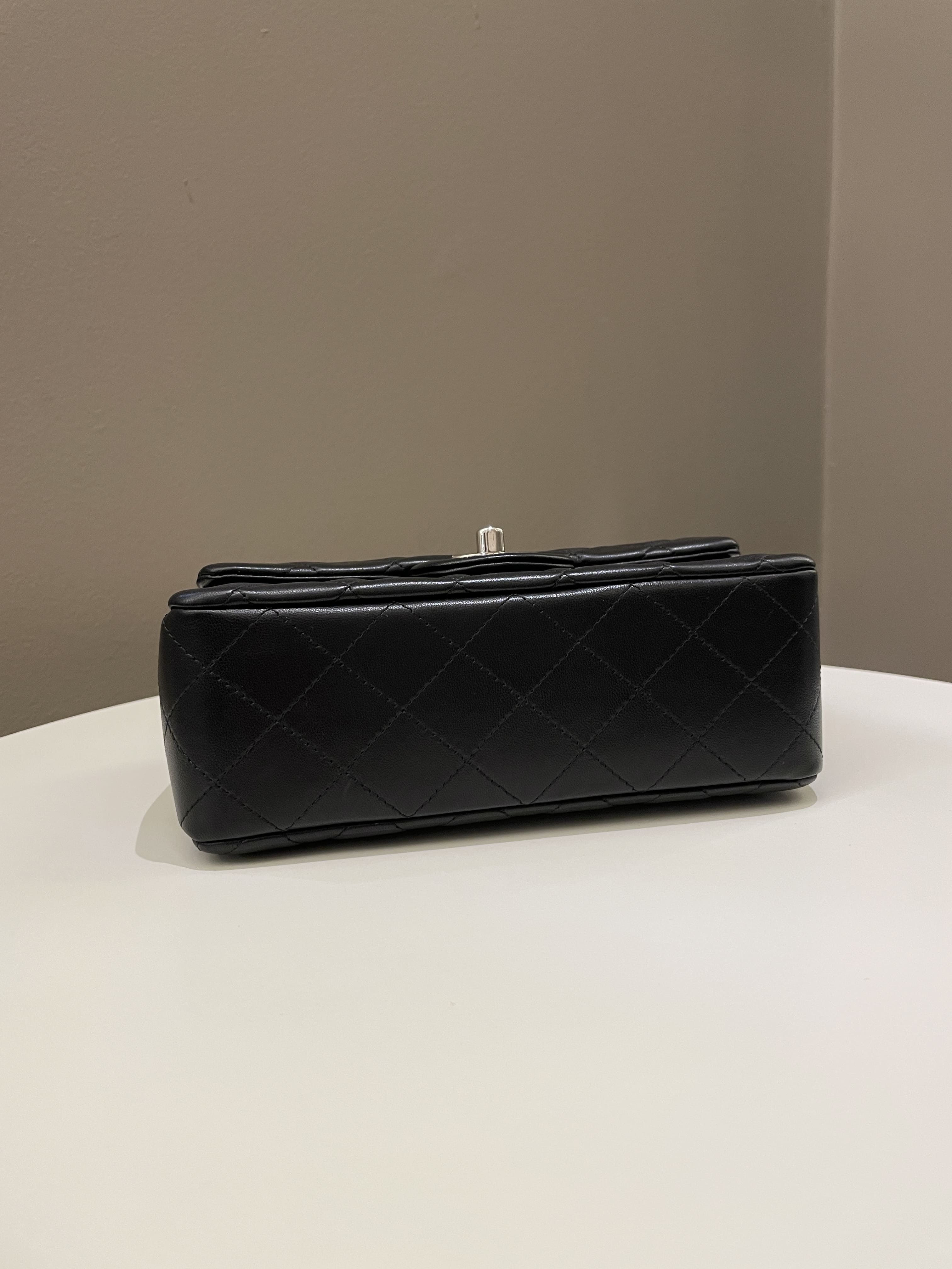 Chanel Classic Quilted Mini Rectangular Black Lambskin