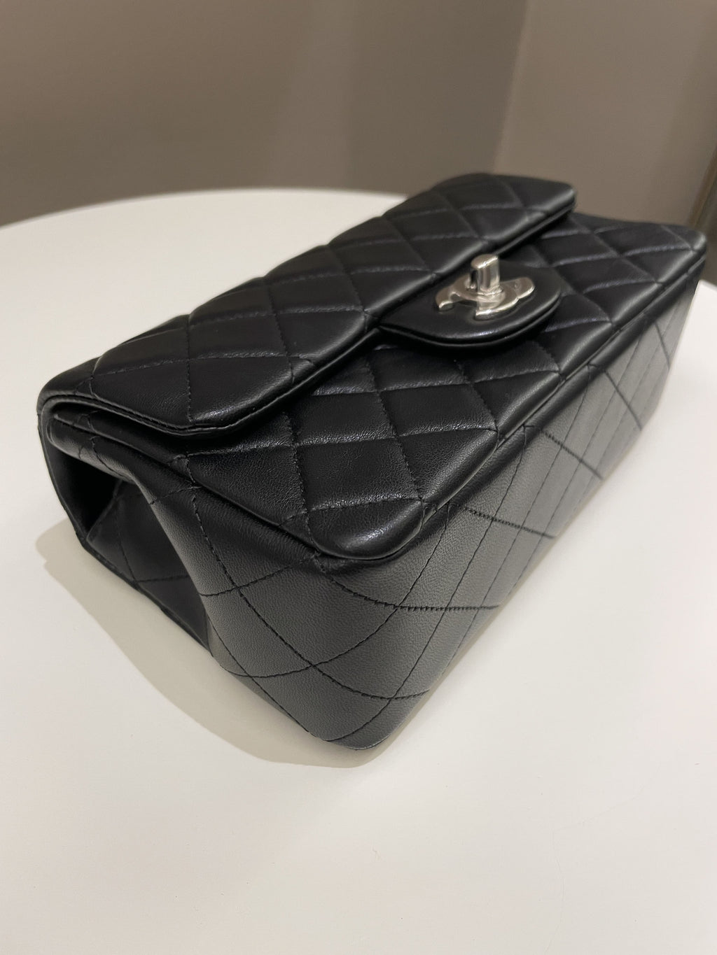 Chanel Classic Quilted Mini Rectangular Black Lambskin
