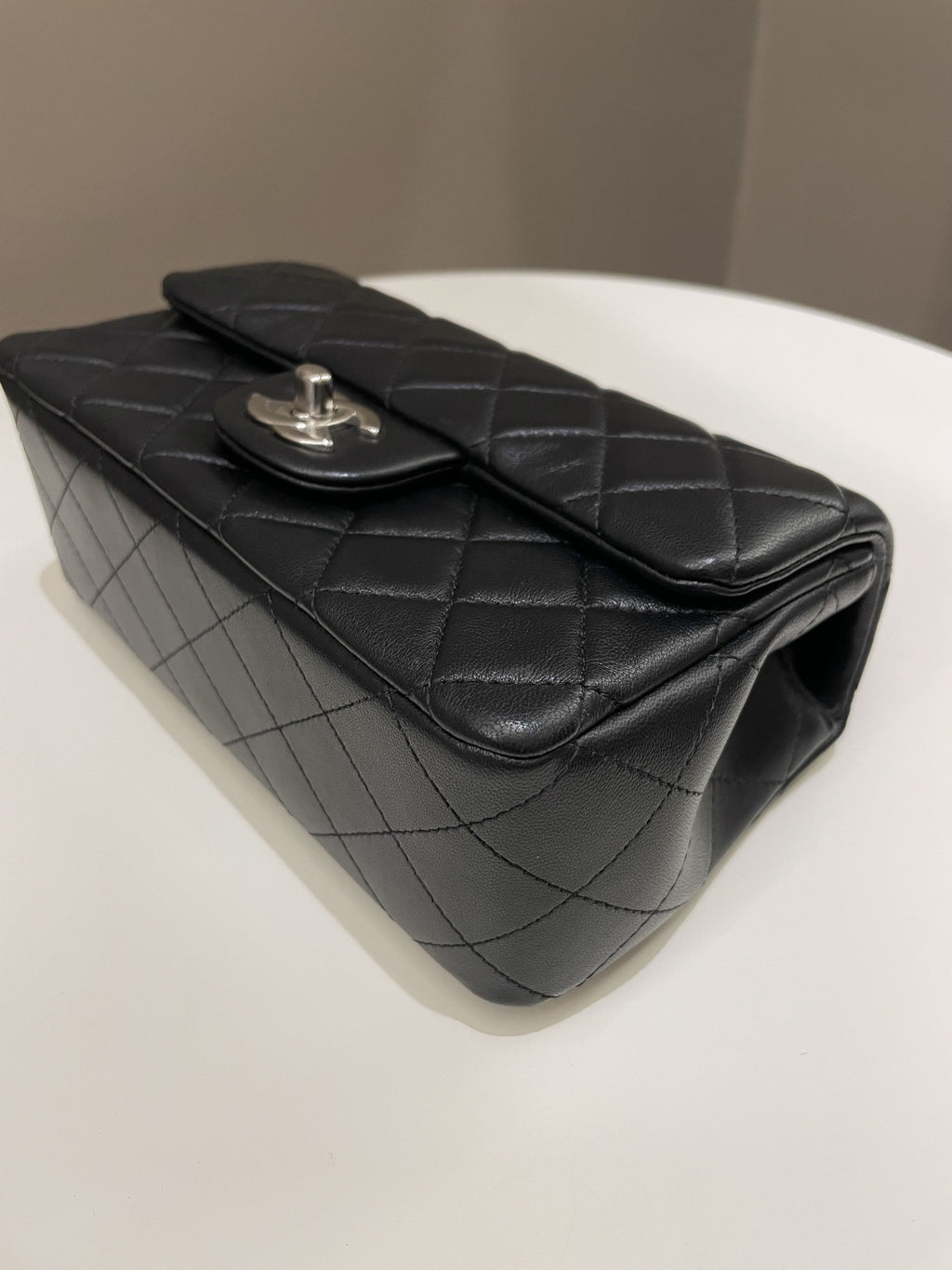 Chanel Classic Quilted Mini Rectangular Black Lambskin