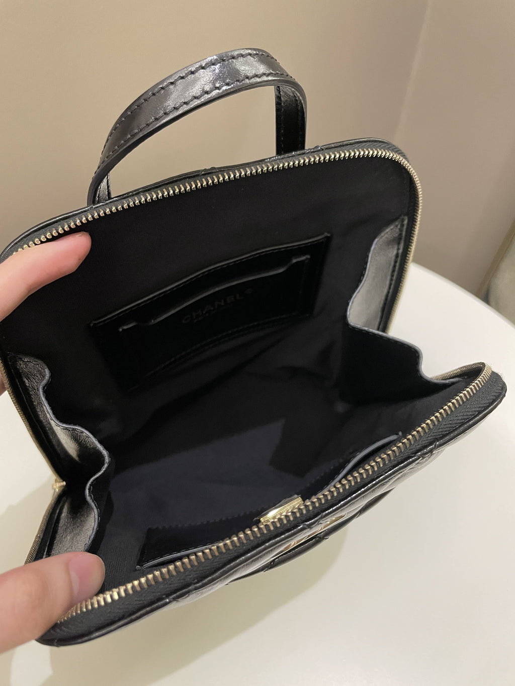 Chanel 22A Quilted My Pocket Backpack Black Coated Calfskin