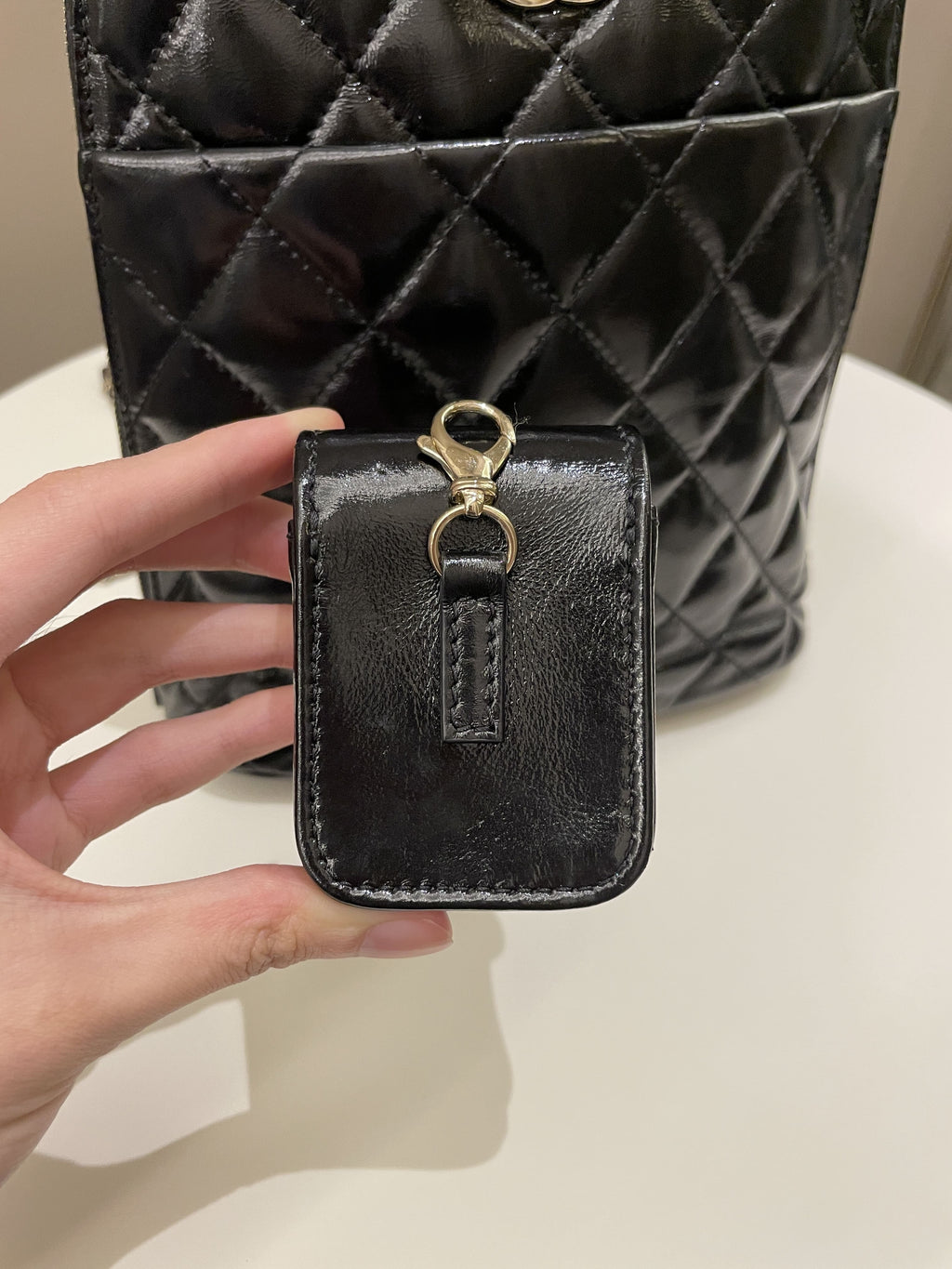 Chanel 22A Quilted My Pocket Backpack Black Coated Calfskin