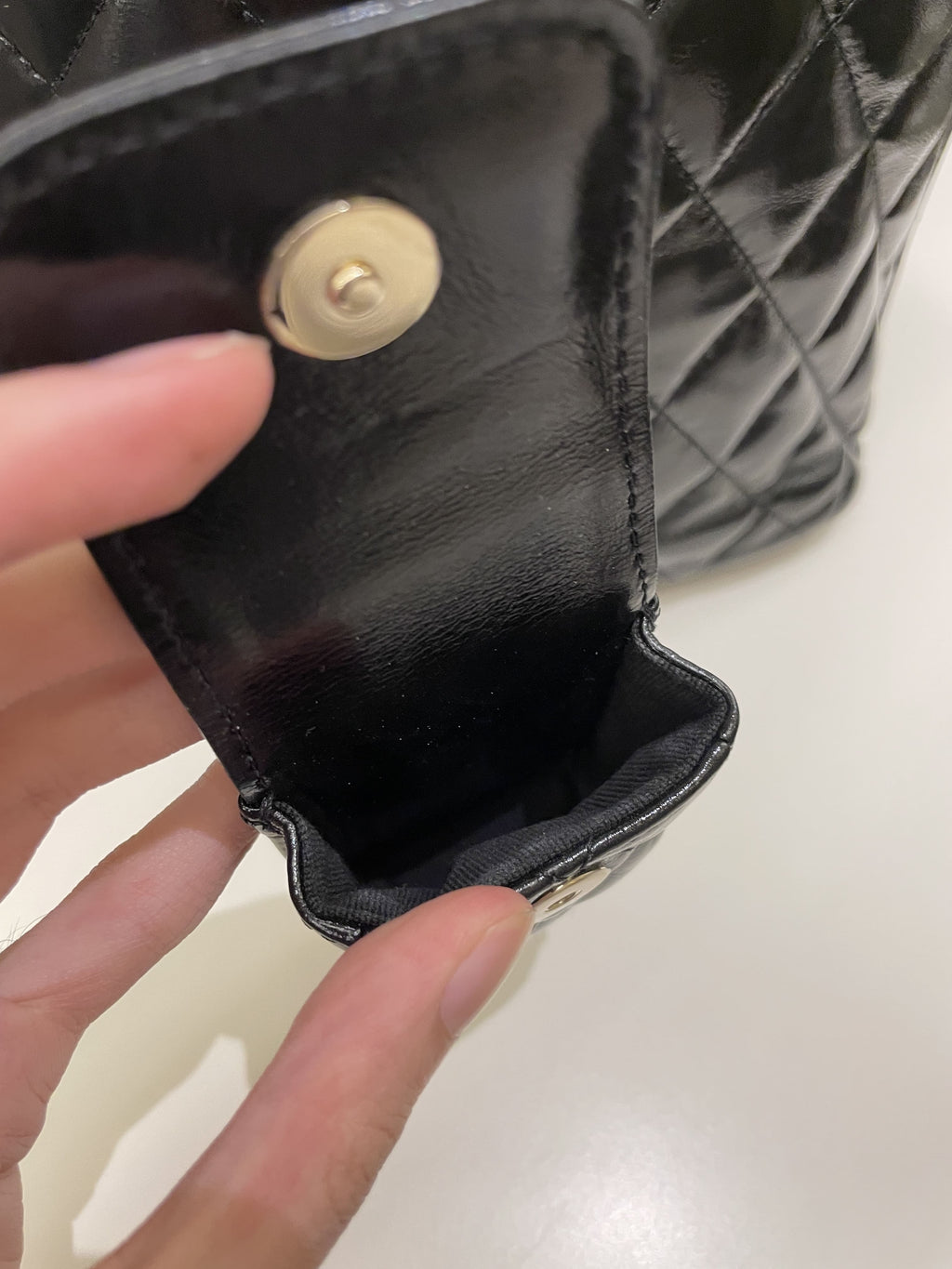Chanel 22A Quilted My Pocket Backpack Black Coated Calfskin