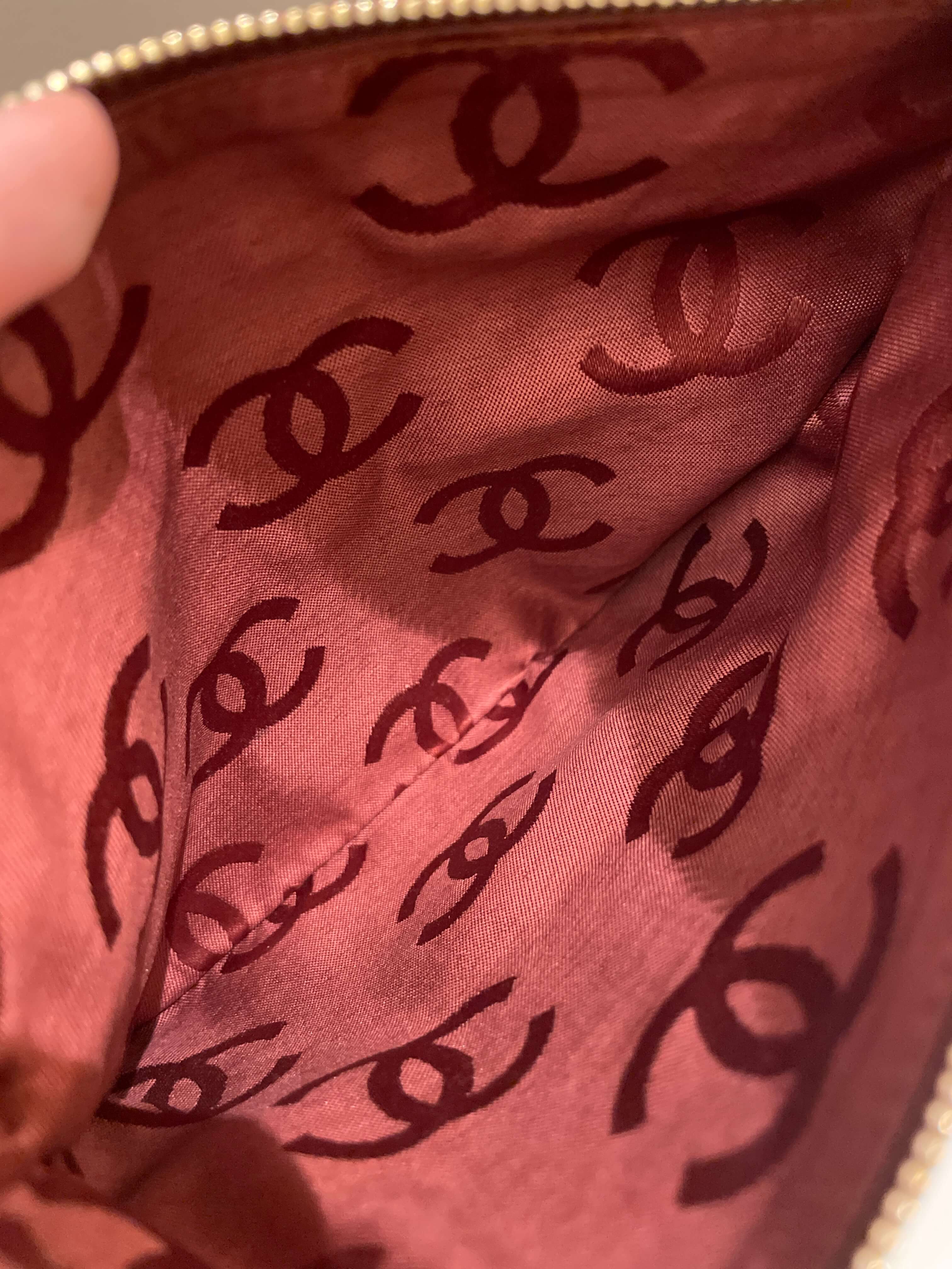 Chanel Vintage Cc Drawstring Bucket Burned Red Calfskin