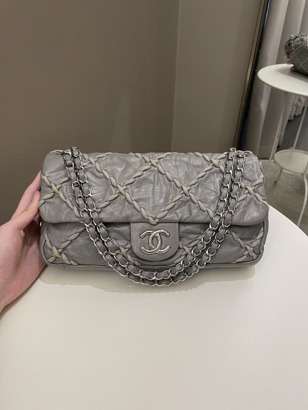 Chanel Ultra Stitch Flap Grey Age Calfskin