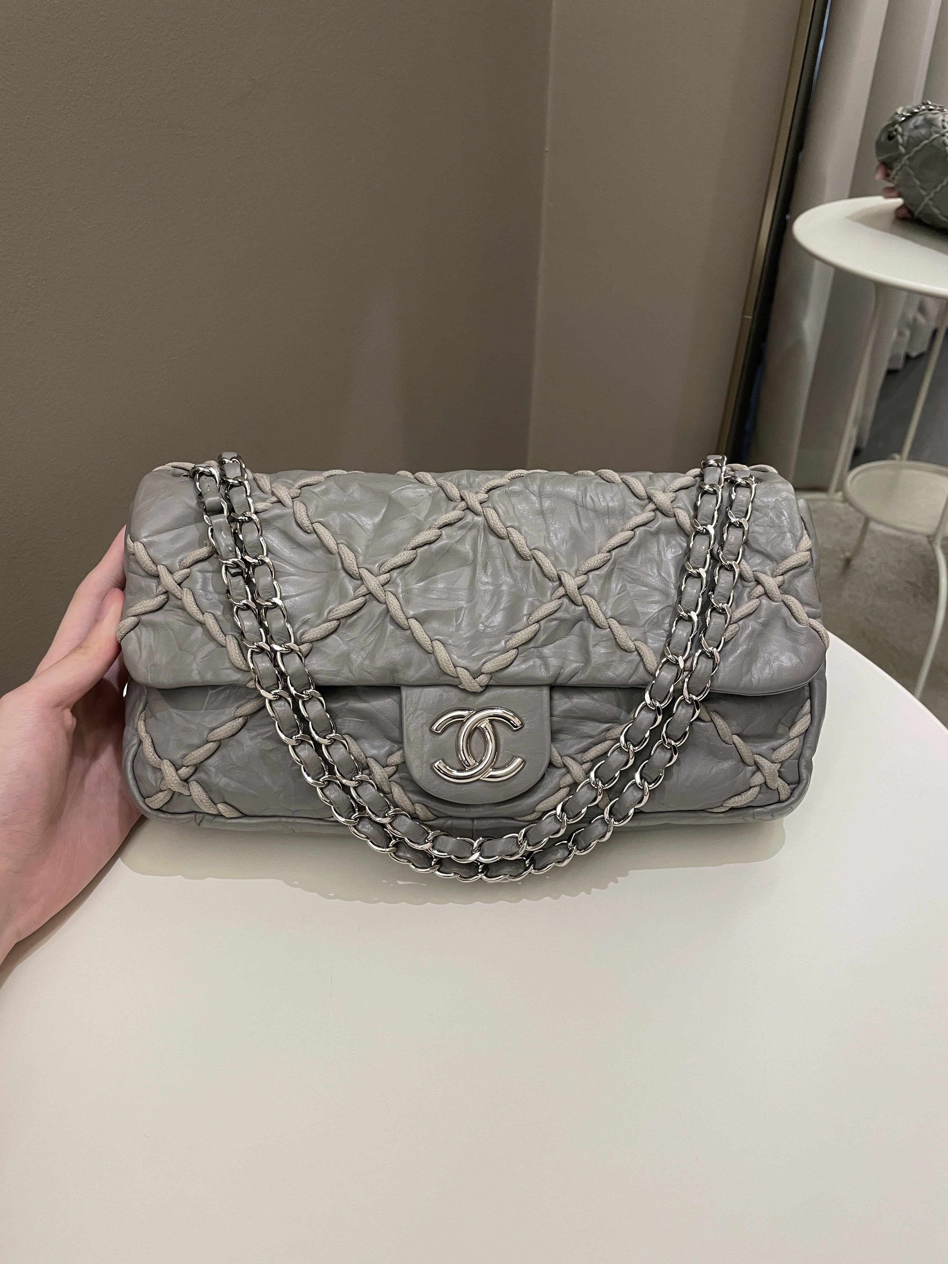 Chanel Ultra Stitch Flap Grey Age Calfskin