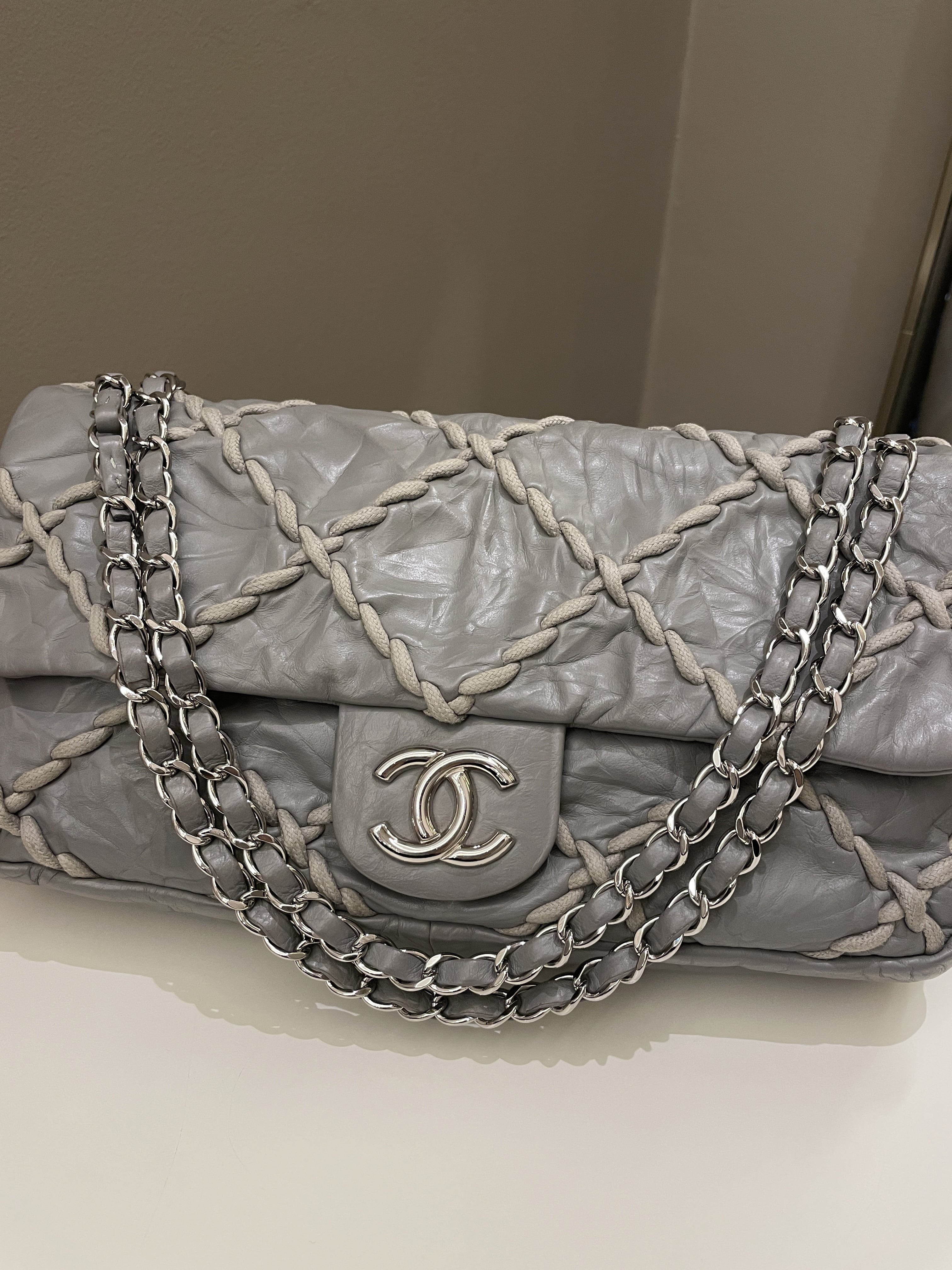Chanel Ultra Stitch Flap Grey Age Calfskin