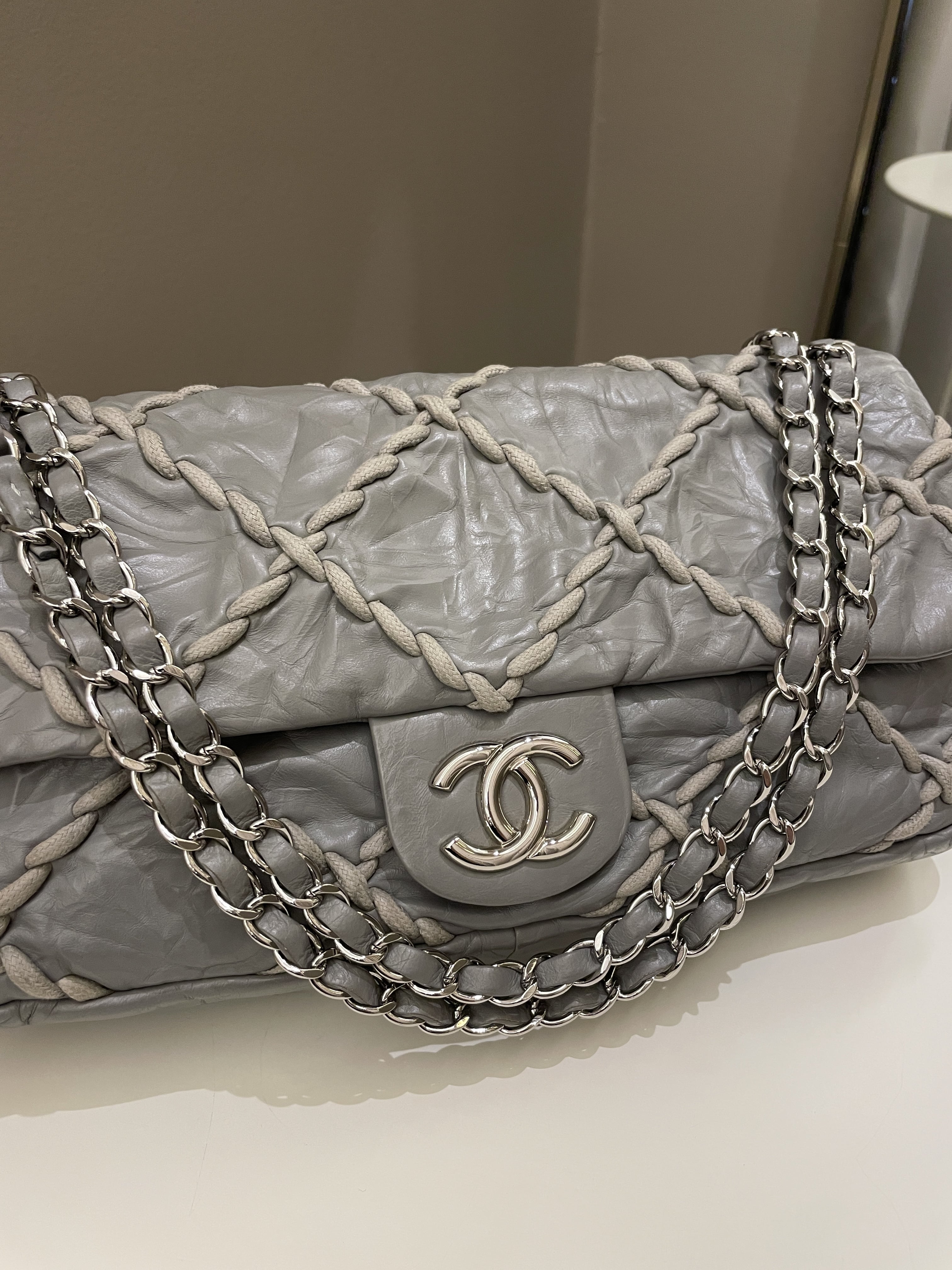 Chanel Ultra Stitch Flap Grey Age Calfskin