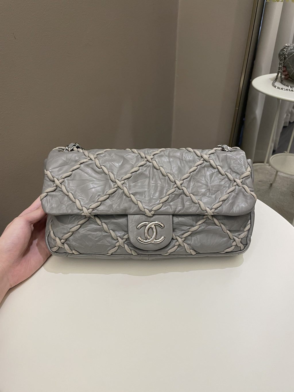 Chanel Ultra Stitch Flap Grey Age Calfskin