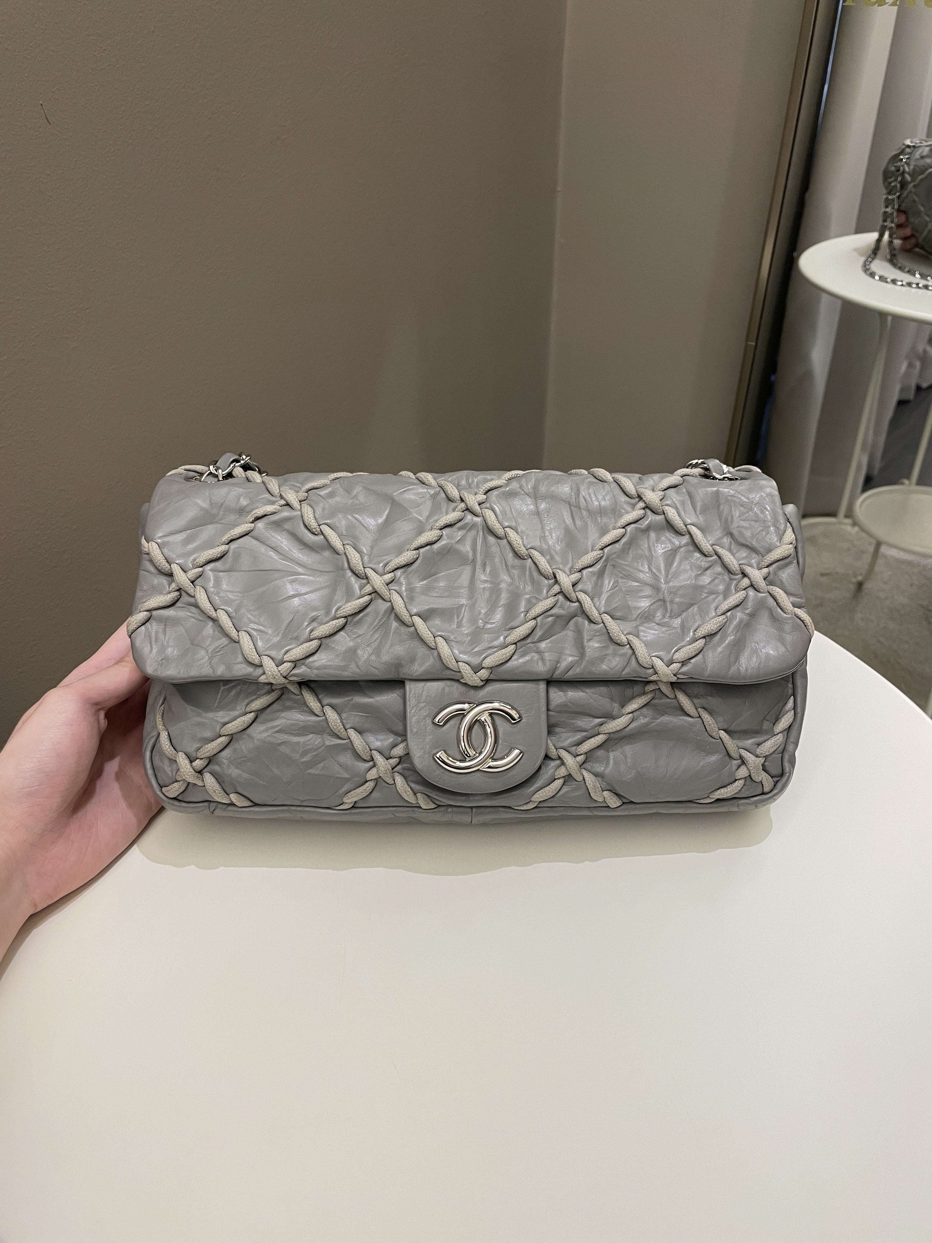 Chanel Ultra Stitch Flap Grey Age Calfskin