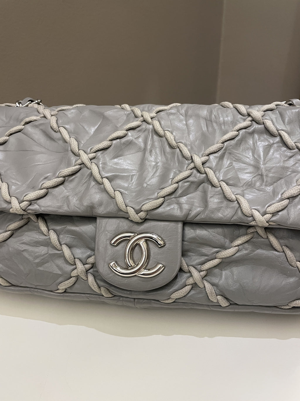 Chanel Ultra Stitch Flap Grey Age Calfskin