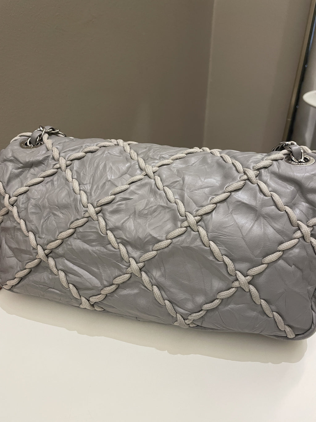 Chanel Ultra Stitch Flap Grey Age Calfskin