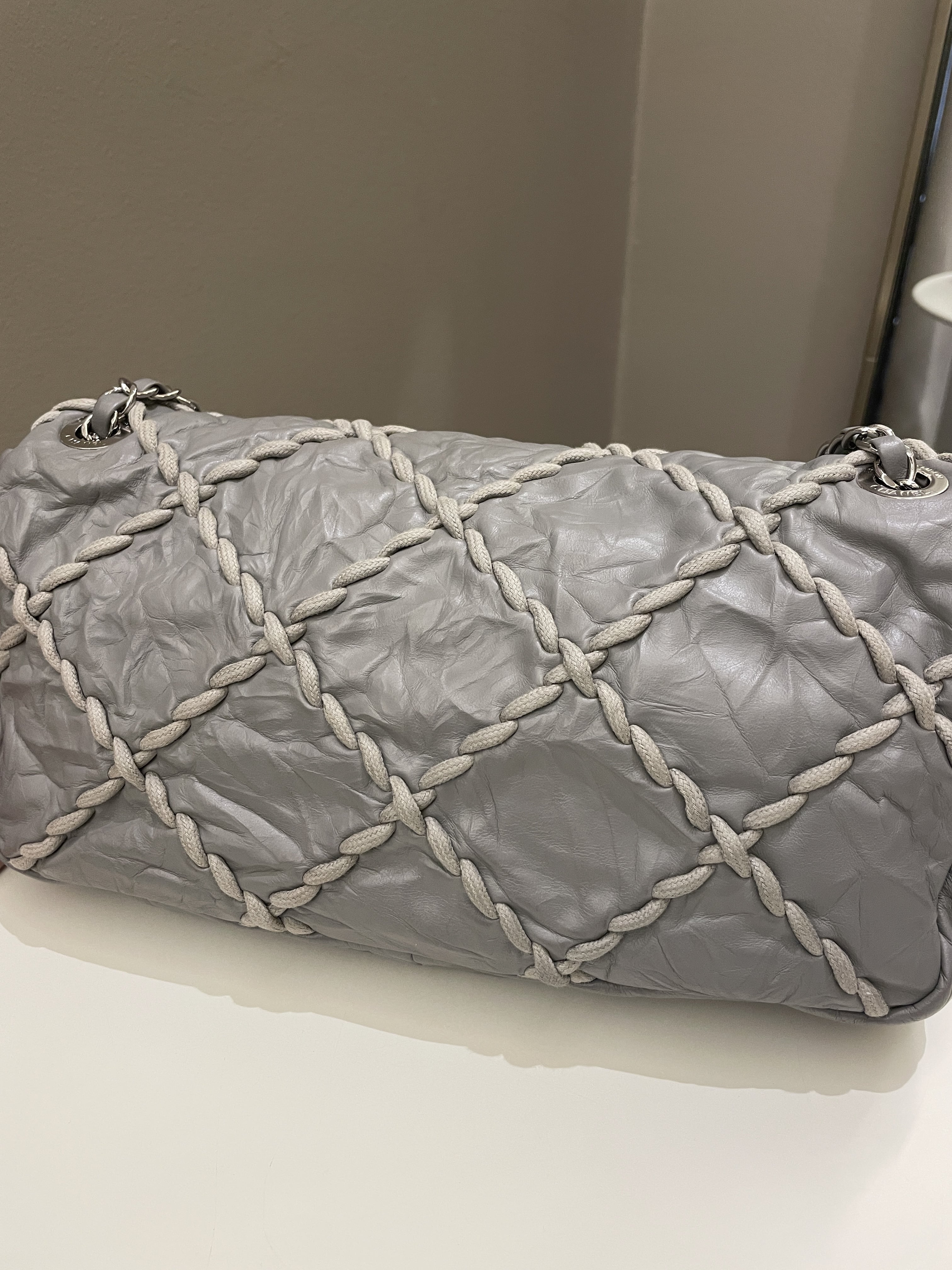 Chanel Ultra Stitch Flap Grey Age Calfskin