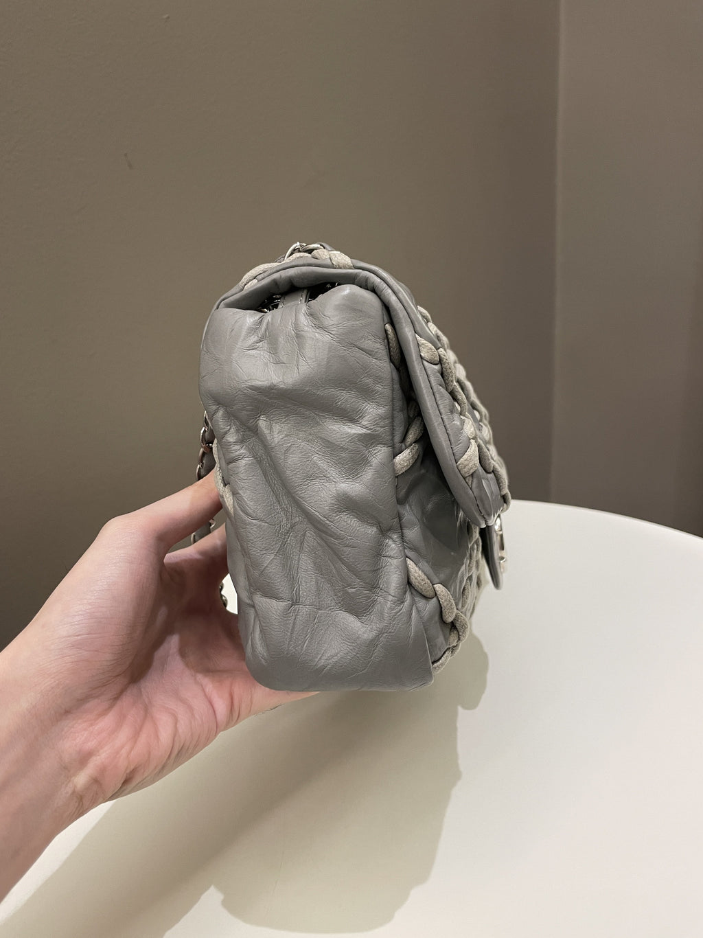 Chanel Ultra Stitch Flap Grey Age Calfskin