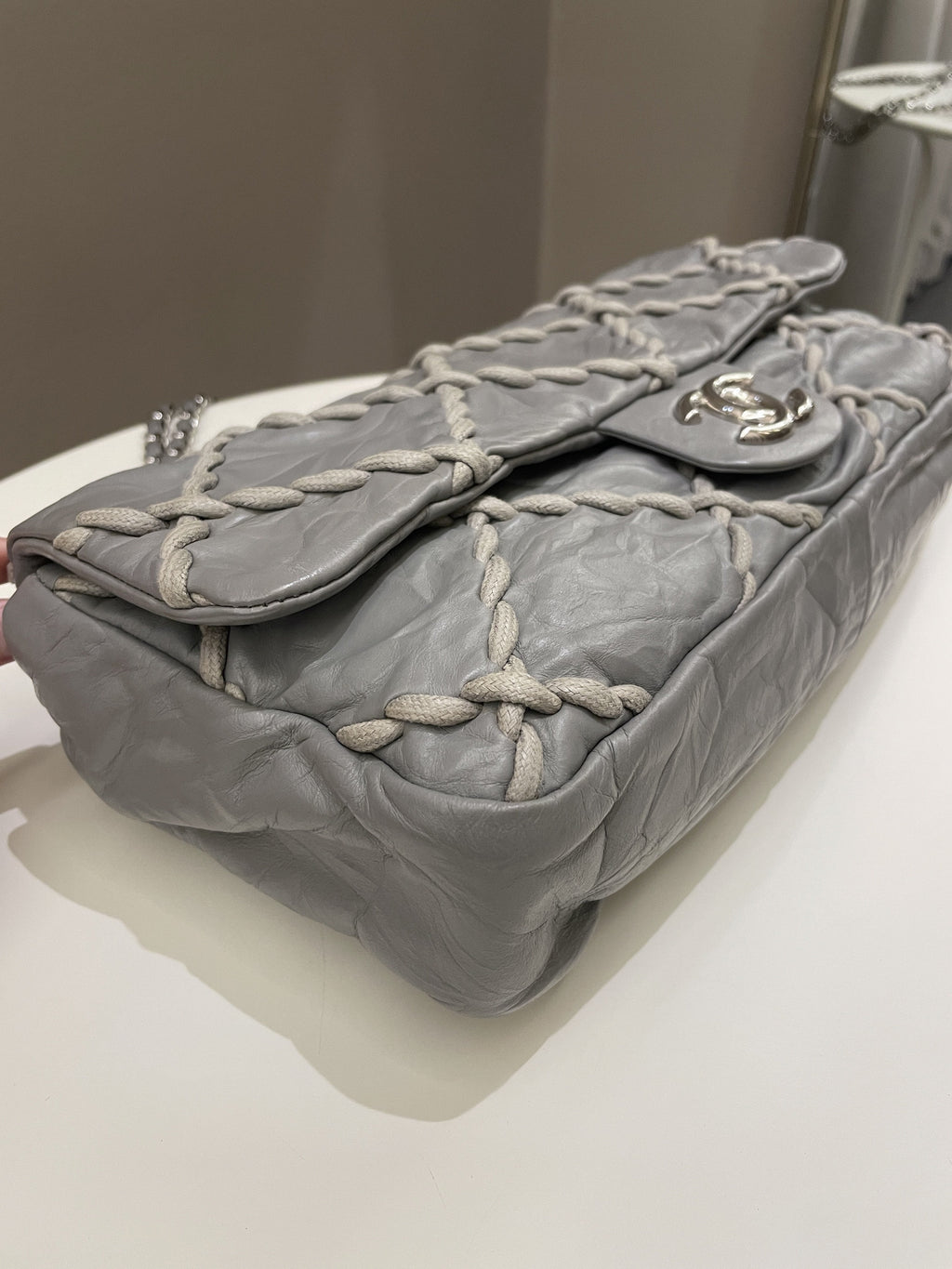 Chanel Ultra Stitch Flap Grey Age Calfskin