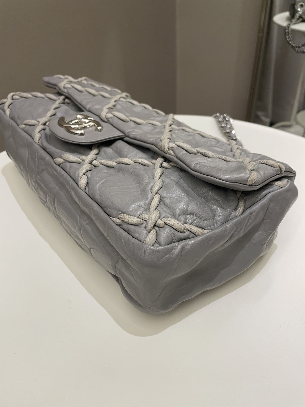 Chanel Ultra Stitch Flap Grey Age Calfskin