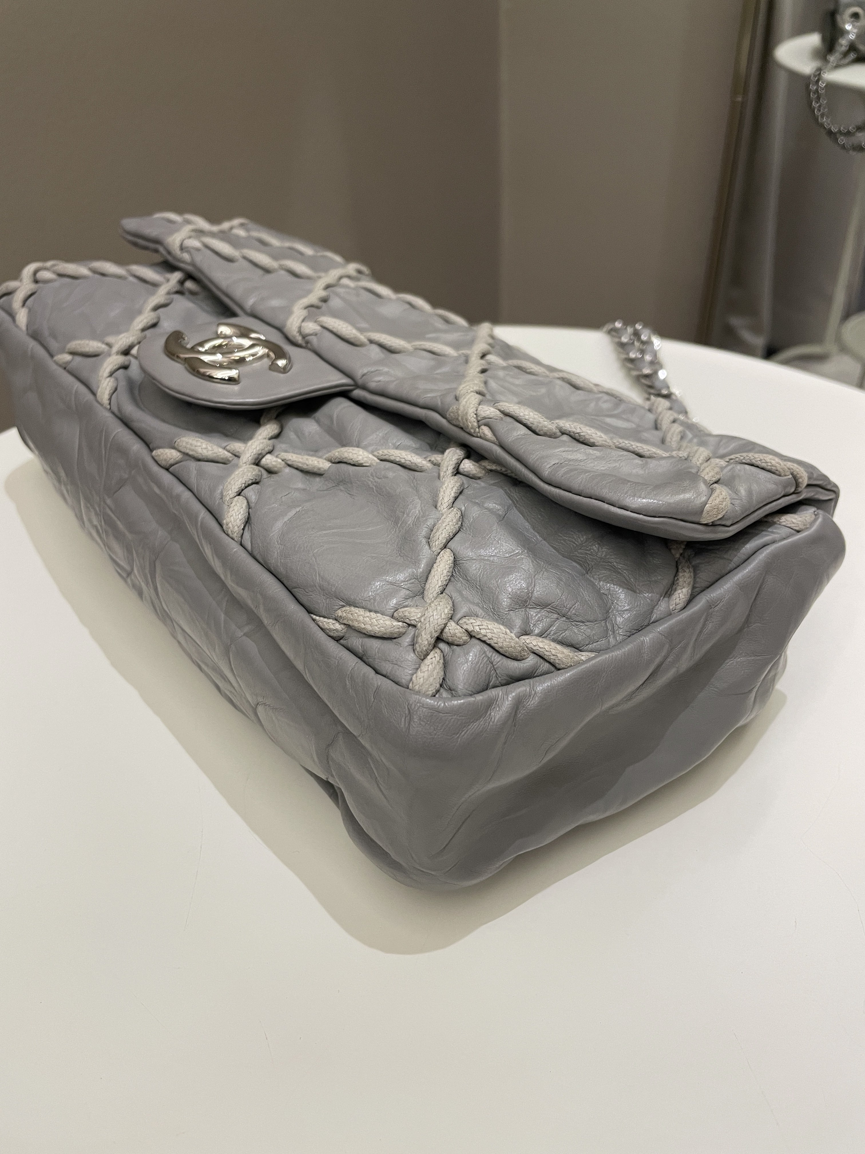Chanel Ultra Stitch Flap Grey Age Calfskin
