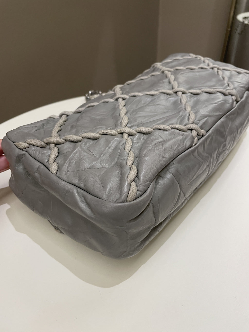 Chanel Ultra Stitch Flap Grey Age Calfskin