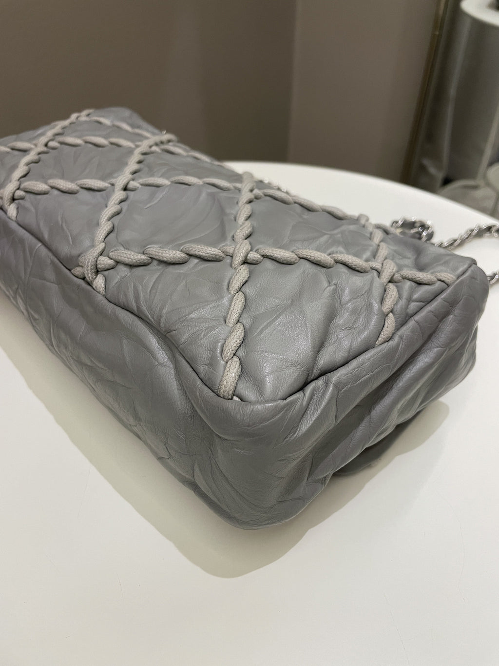 Chanel Ultra Stitch Flap Grey Age Calfskin
