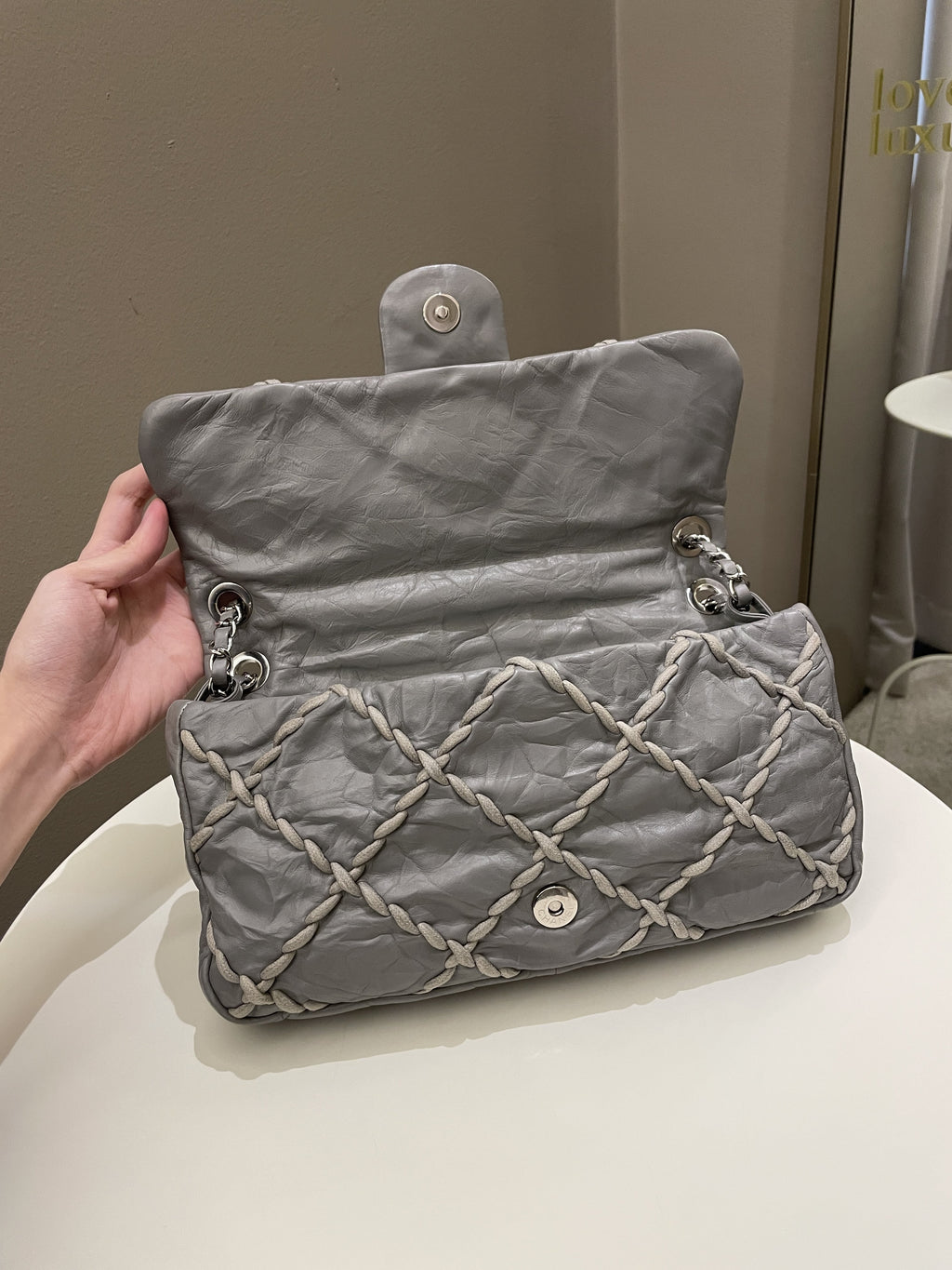 Chanel Ultra Stitch Flap Grey Age Calfskin