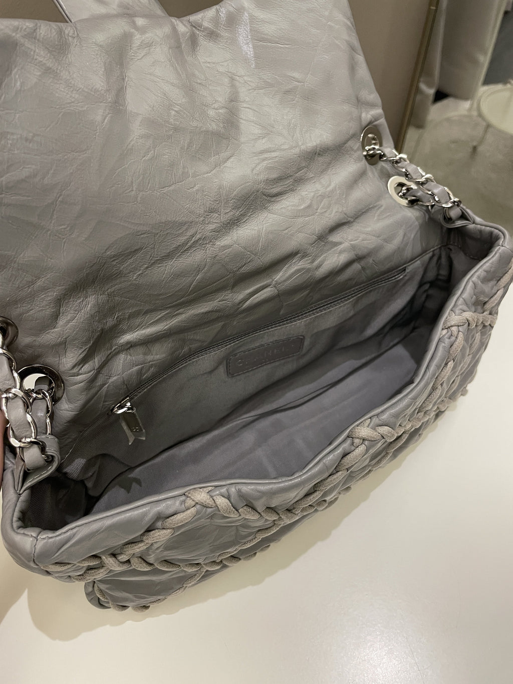 Chanel Ultra Stitch Flap Grey Age Calfskin