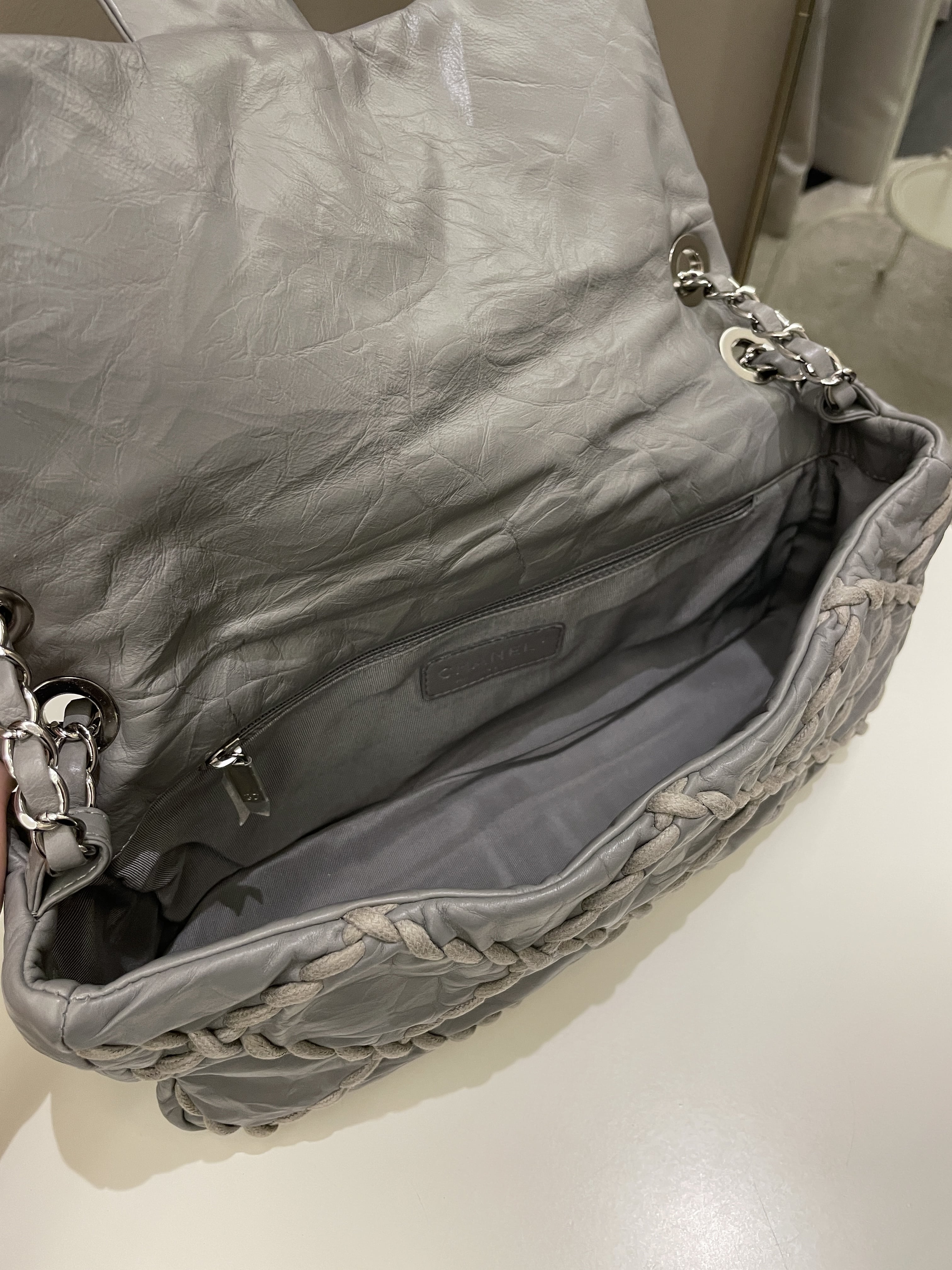 Chanel Ultra Stitch Flap Grey Age Calfskin