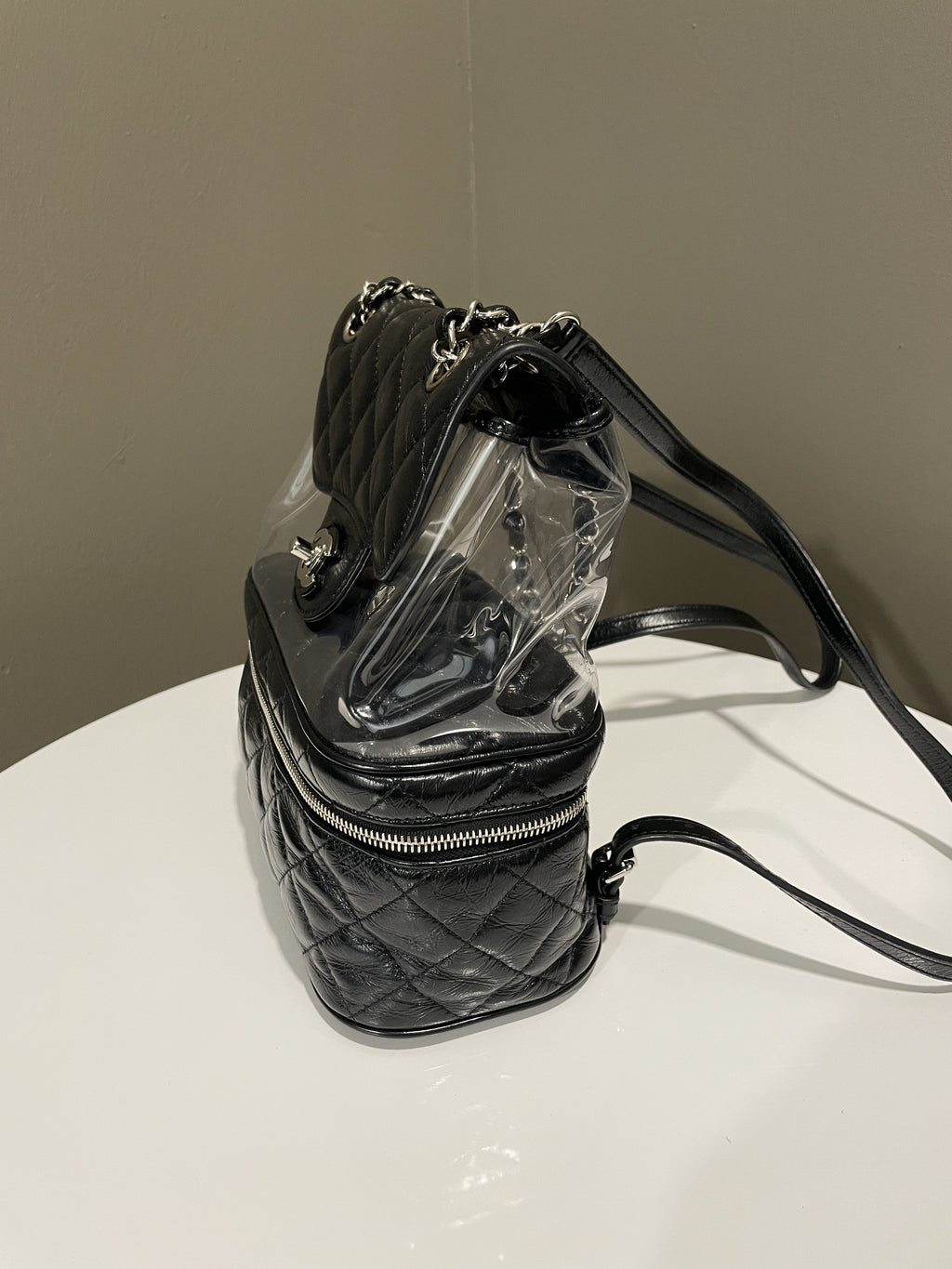 Chanel Aquarium Backpack Black Age Calfksin