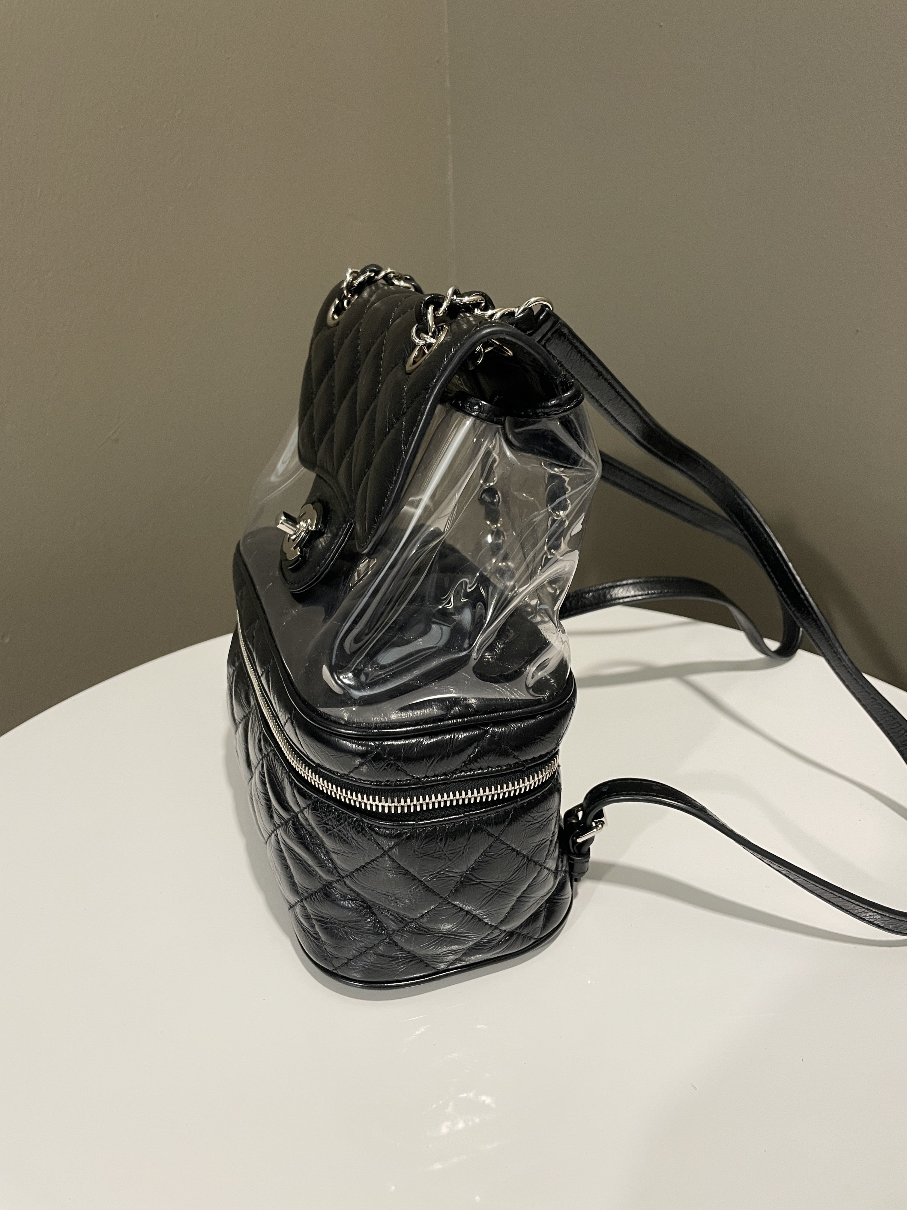 Chanel Aquarium Backpack Black Age Calfksin