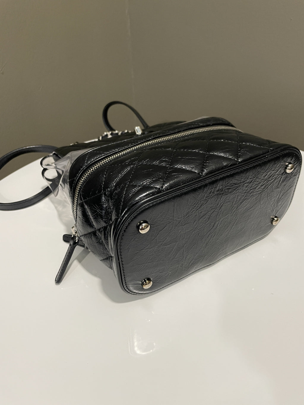 Chanel Aquarium Backpack Black Age Calfksin