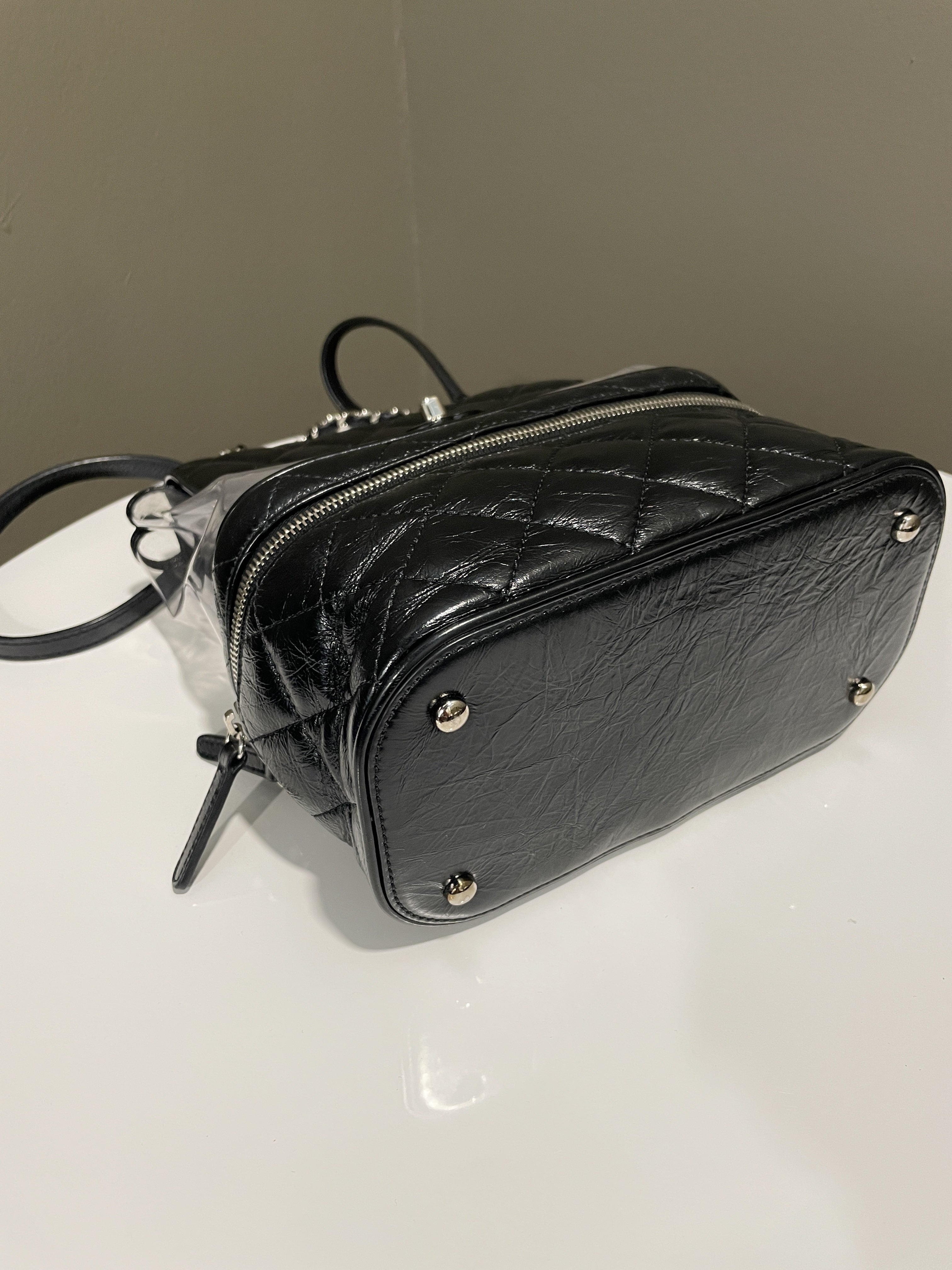 Chanel Aquarium Backpack Black Age Calfksin